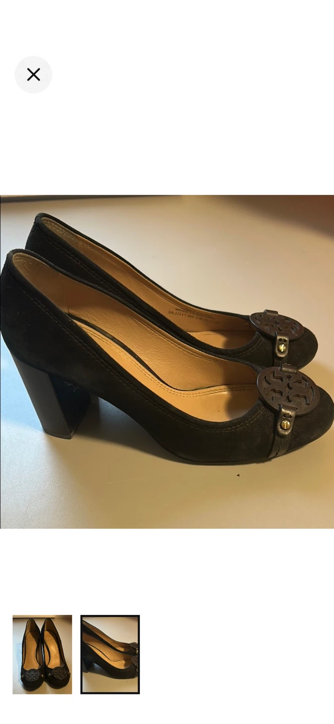 Tory Burch Black Suede Heels