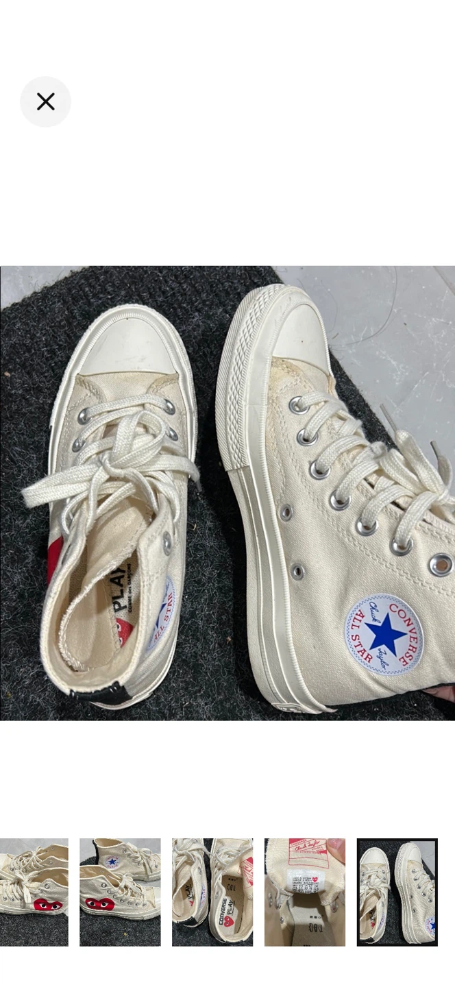 PLAY x Converse Cream High Tops - photo 4