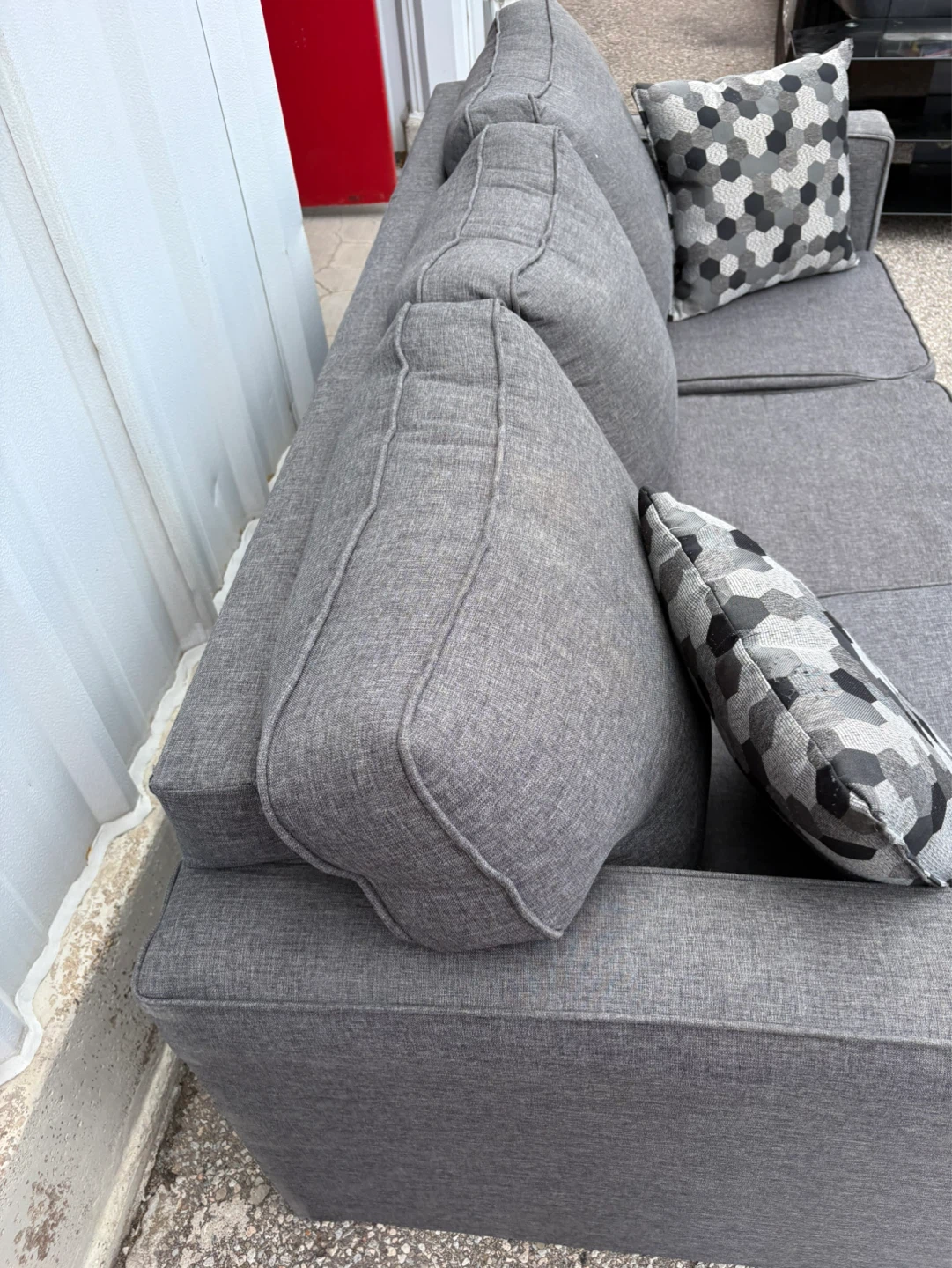 Grey Sectional Sofa with Ottoman - photo 4