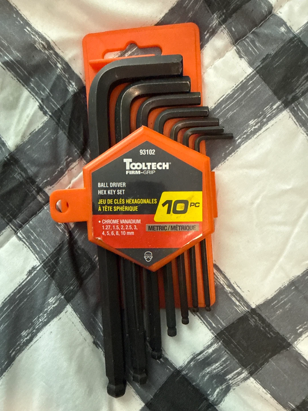 Tooltech 10-Piece Metric Hex Key Set