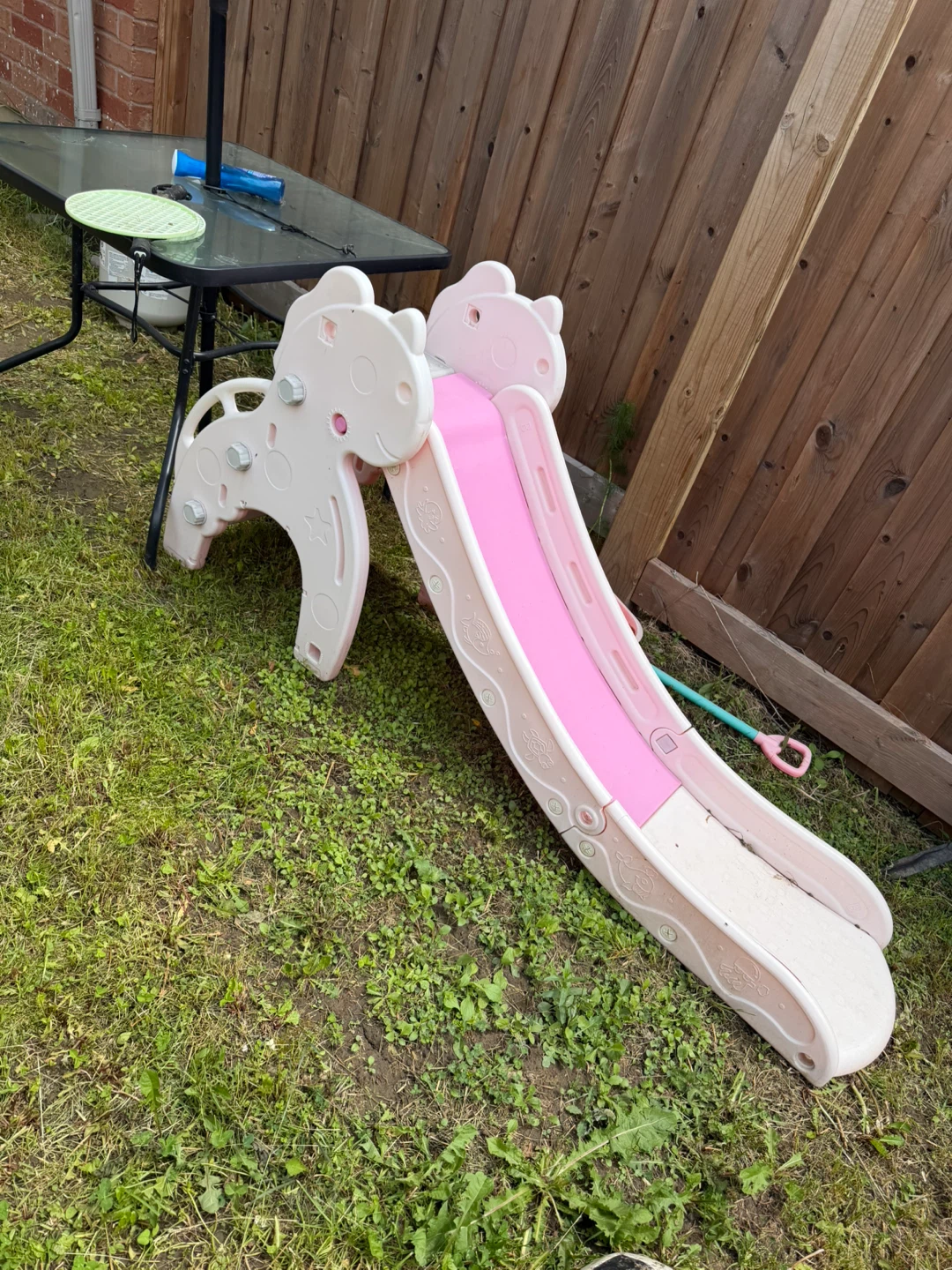 Pink and White Toddler Slide with Rocker Base - photo 2