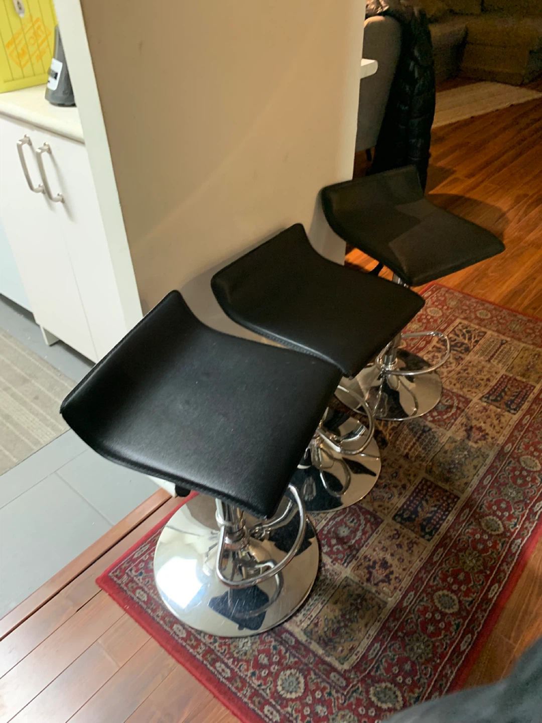 adjustable Black high Bar Stool
