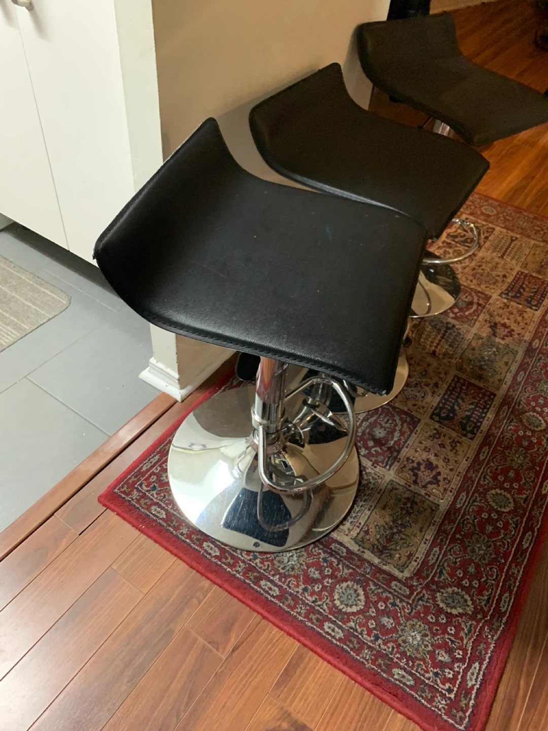 adjustable Black high Bar Stool - photo 2