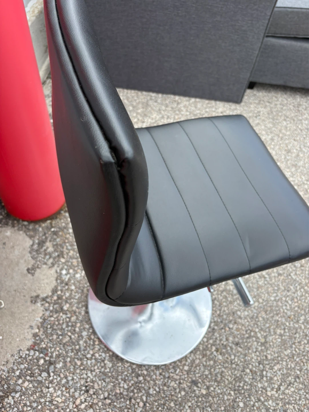 Black Adjustable Bar Stool - photo 3