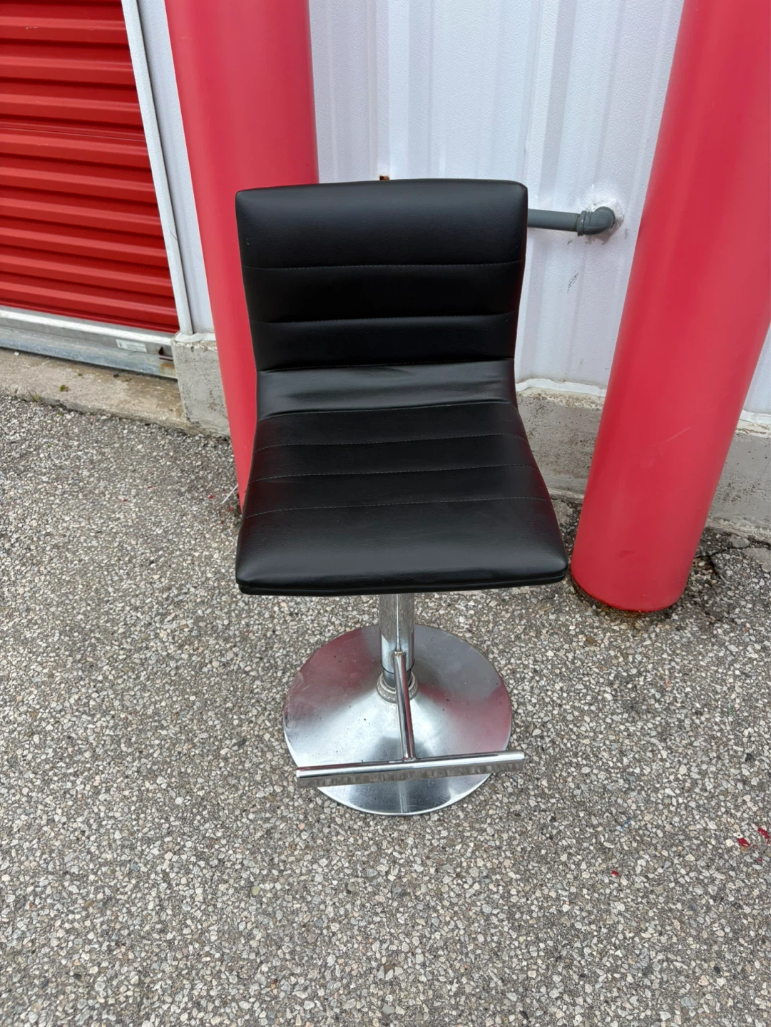 Black Adjustable Bar Stool