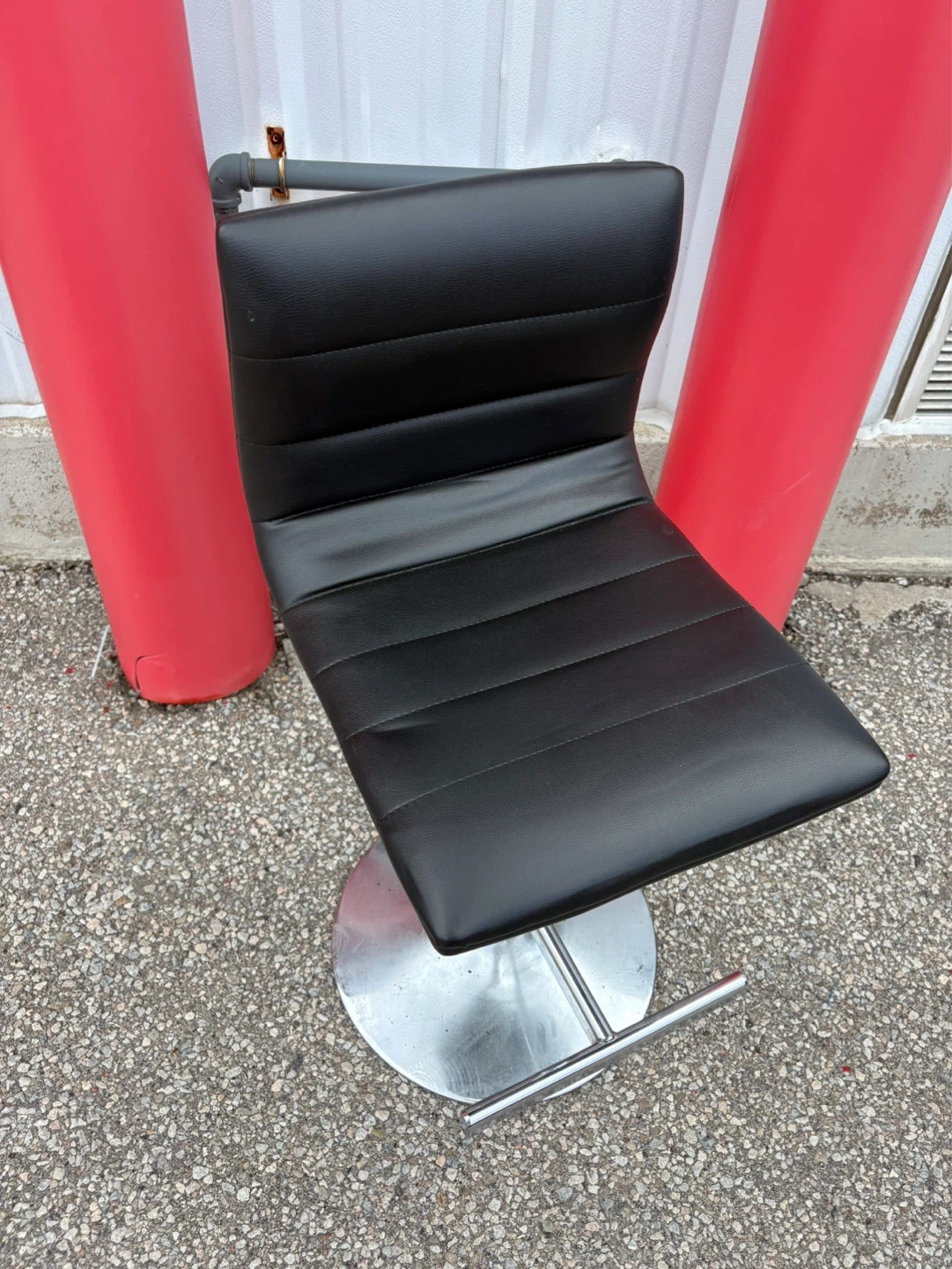 Black Adjustable Bar Stool - photo 2