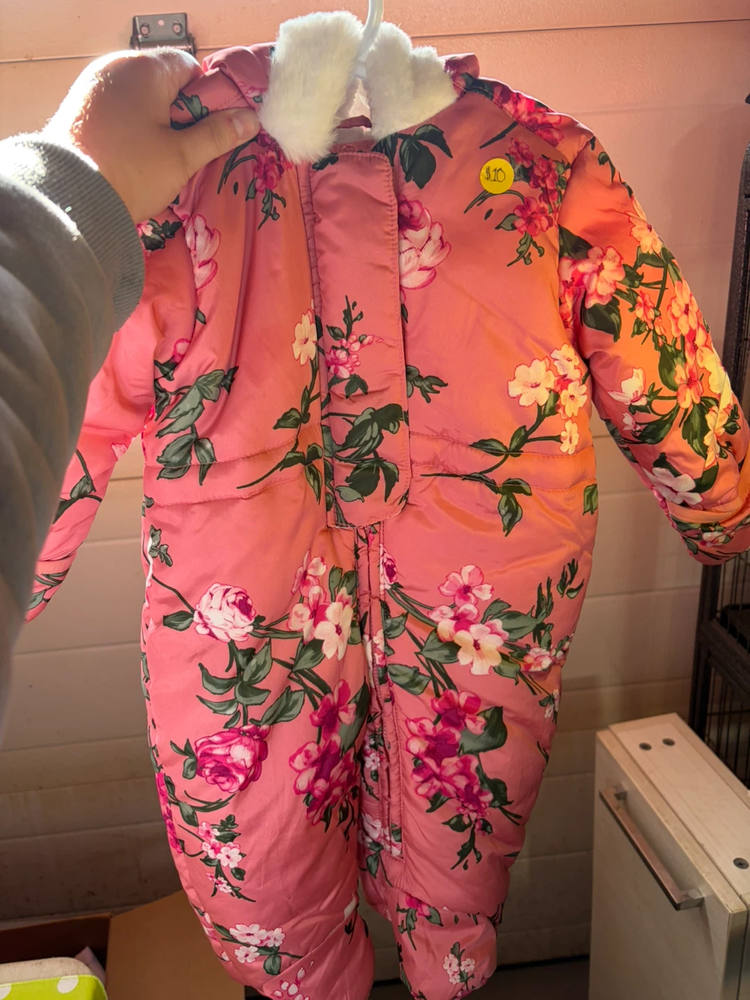 Toddler Snowsuit - Floral Pink