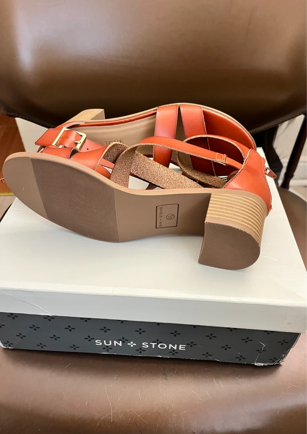 Sun + Stone Women's Strappy Block Heel Sandals - photo 2
