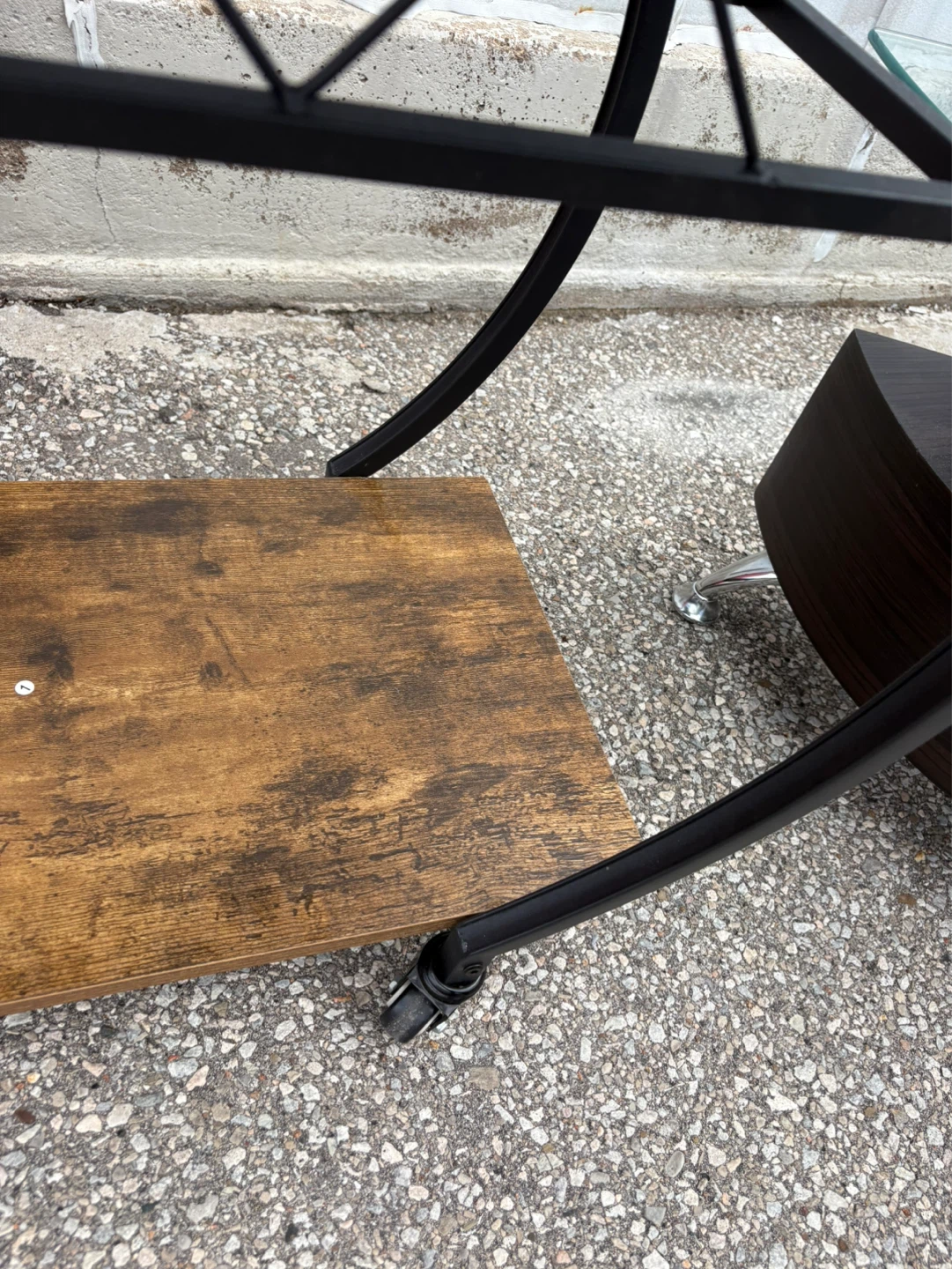 Industrial Style Rolling Bar Cart - photo 3