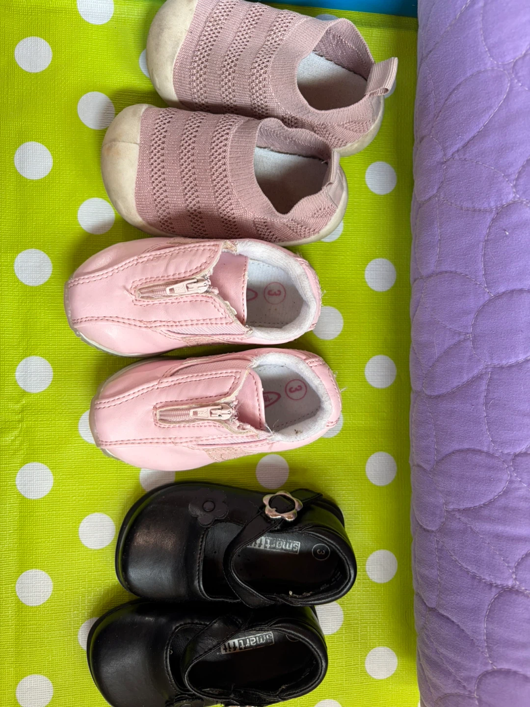 Toddler Girls Shoes - Pink & Black