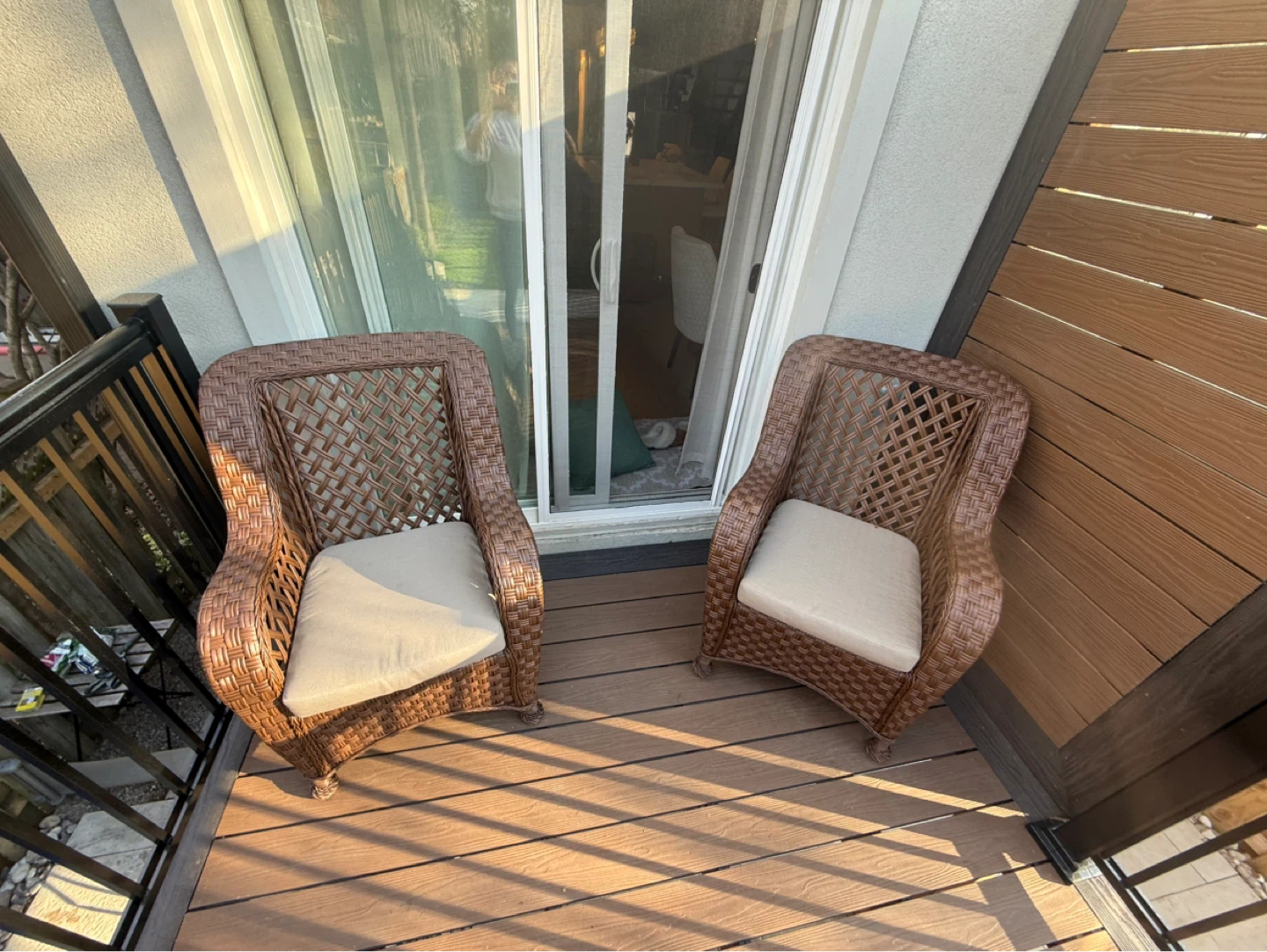 Patio Wicker Chairs – Set of 2 – Excellent Condition