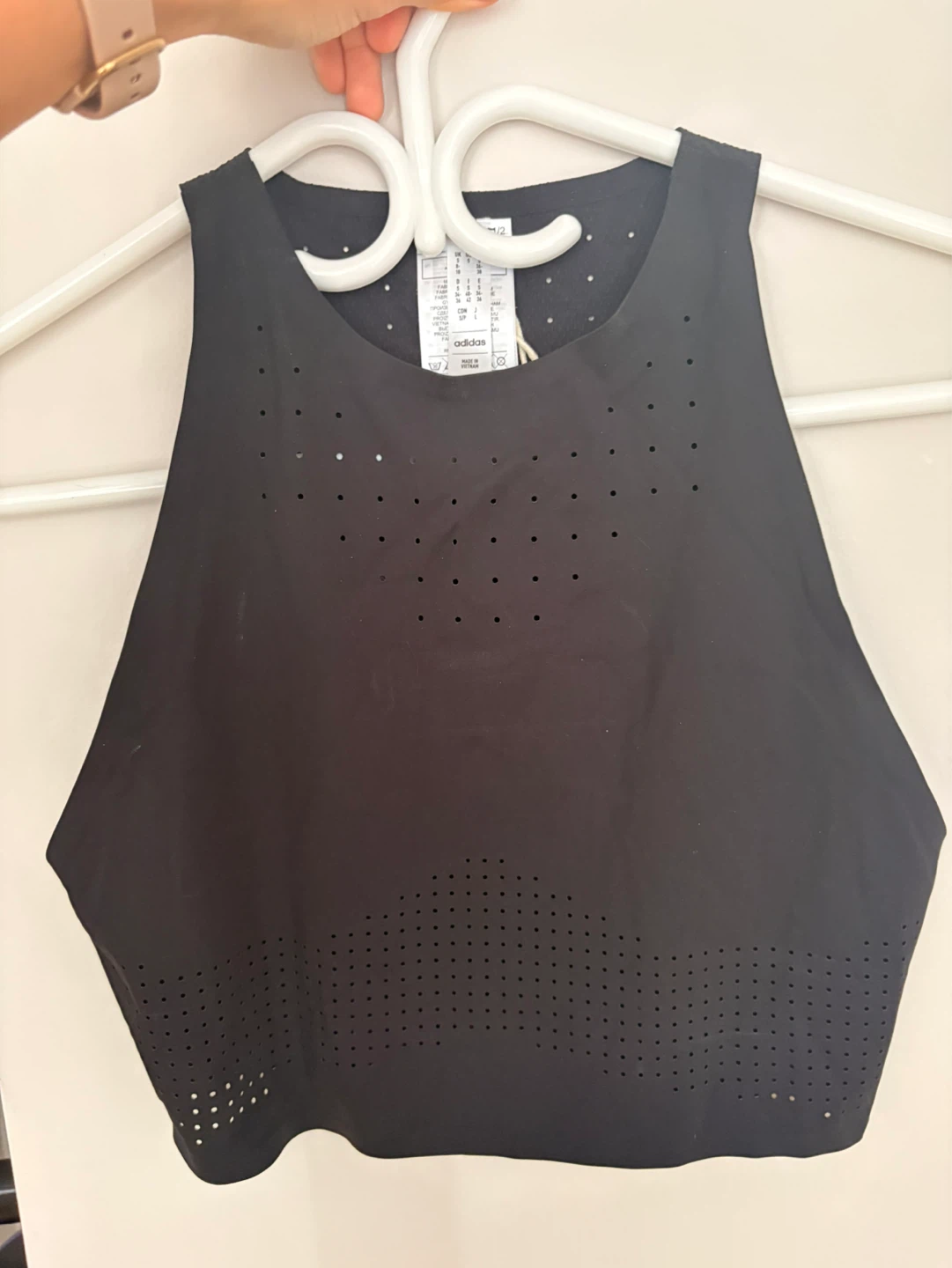 Adidas Black Cropped Tank Top