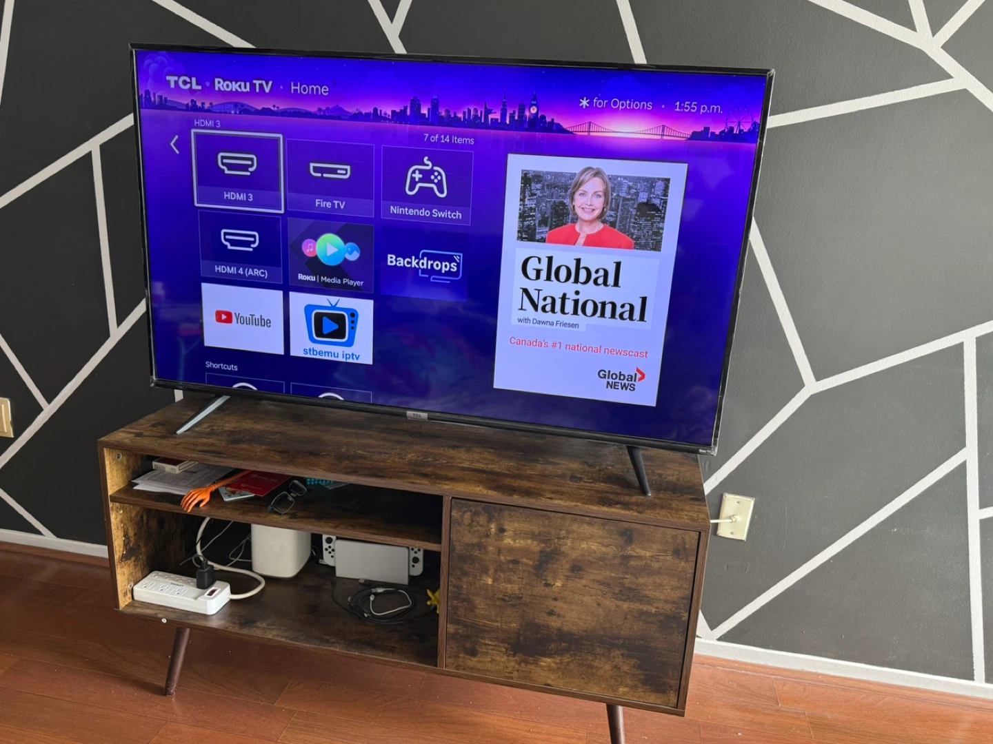 TCL Roku TV 55S435-CA & Desk - photo 3