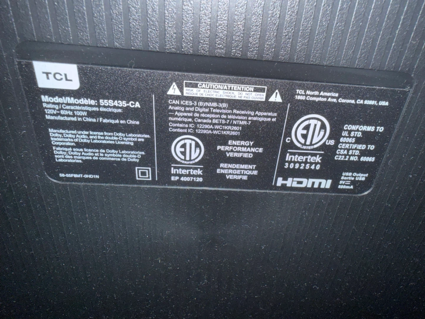 TCL Roku TV 55S435-CA & Desk - photo 4