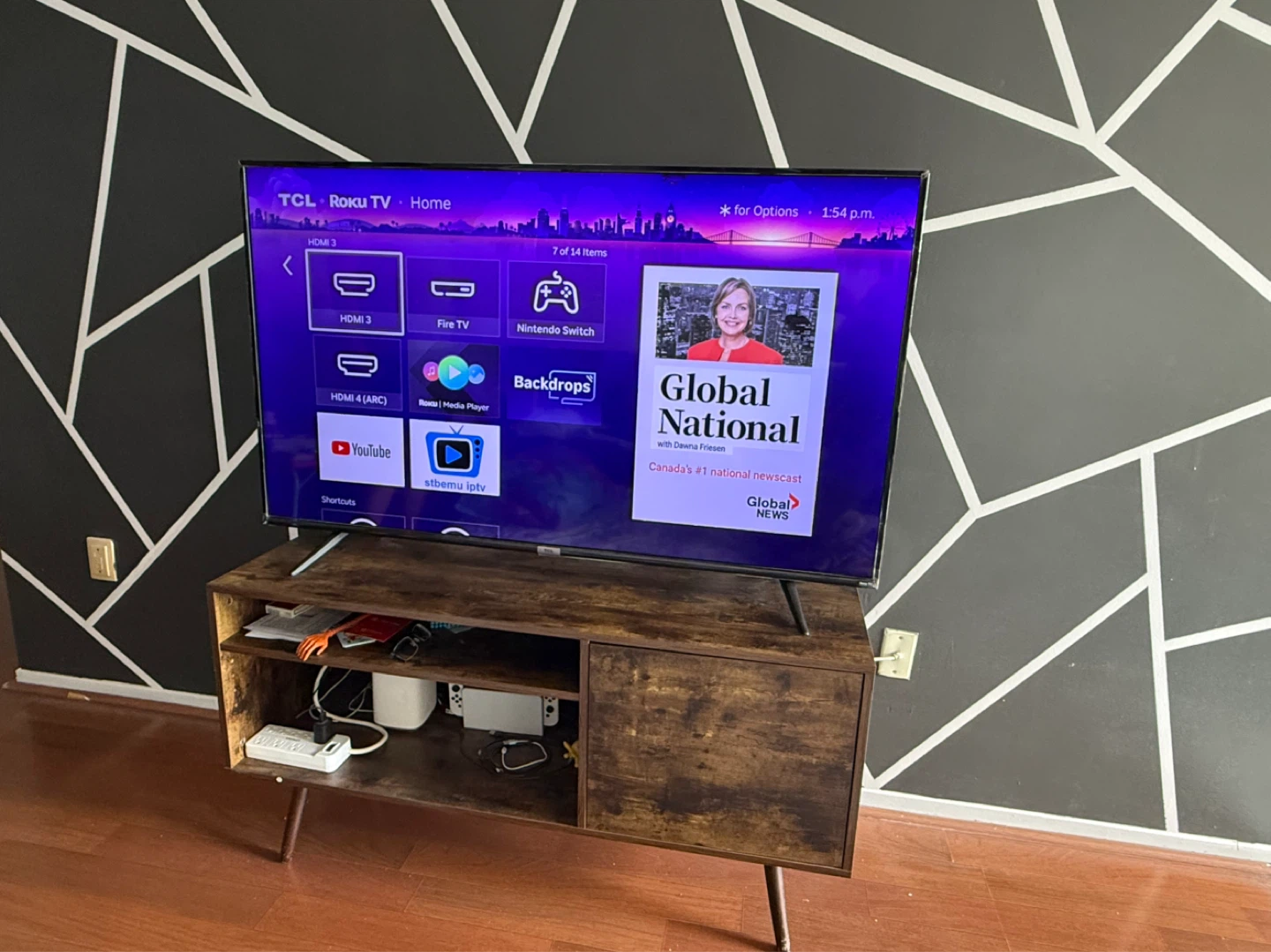 TCL Roku TV 55S435-CA & Desk