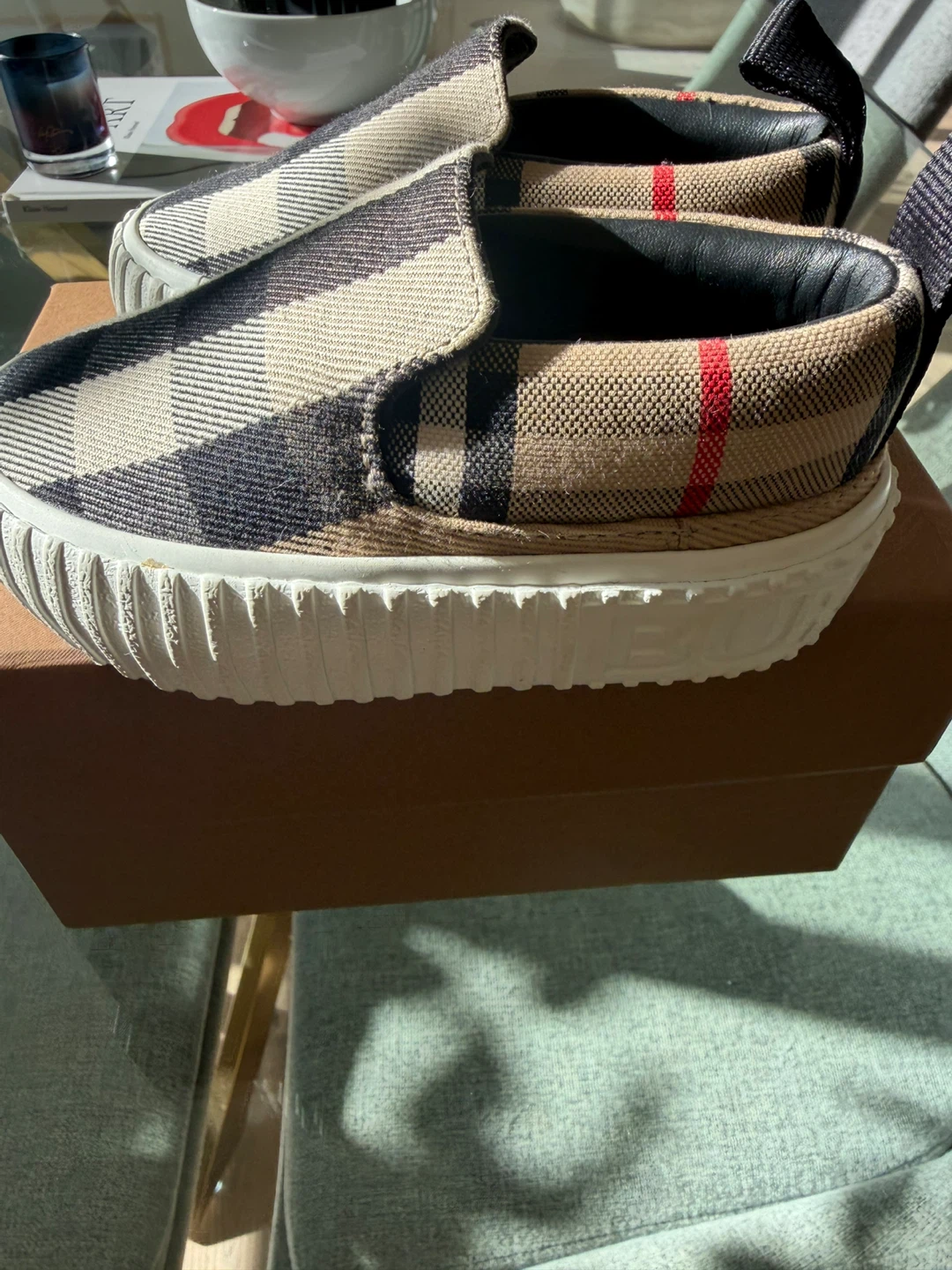 Burberry Slip-On Sneakers - Size 7.5