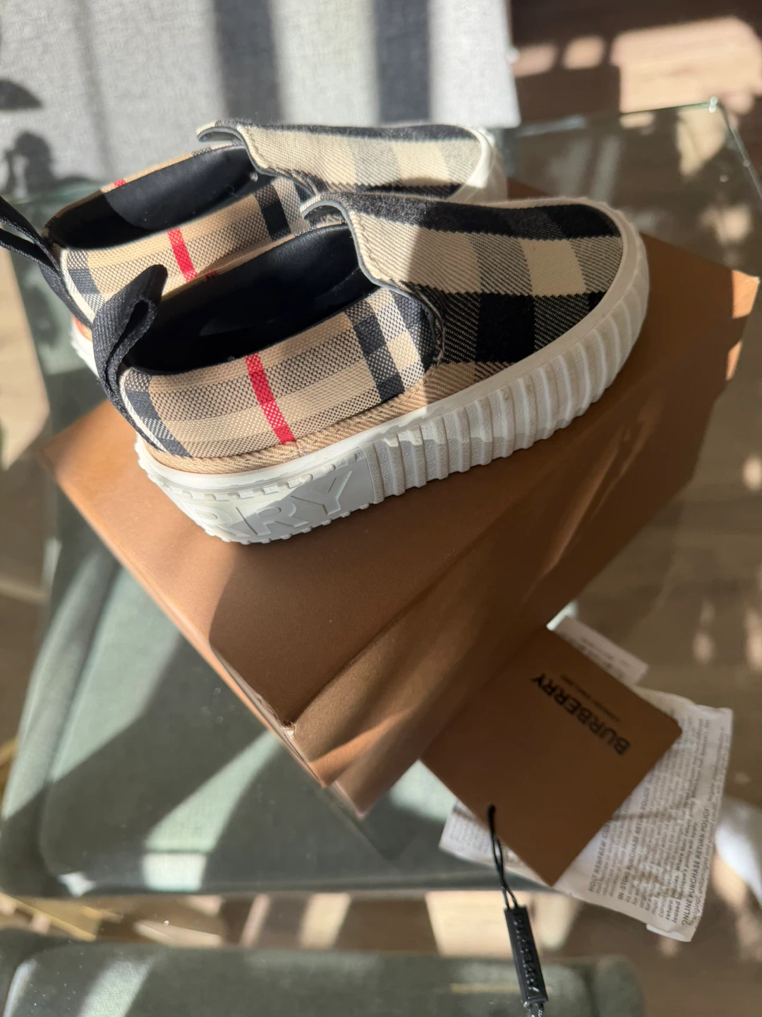 Burberry Slip-On Sneakers - Size 7.5 - photo 4