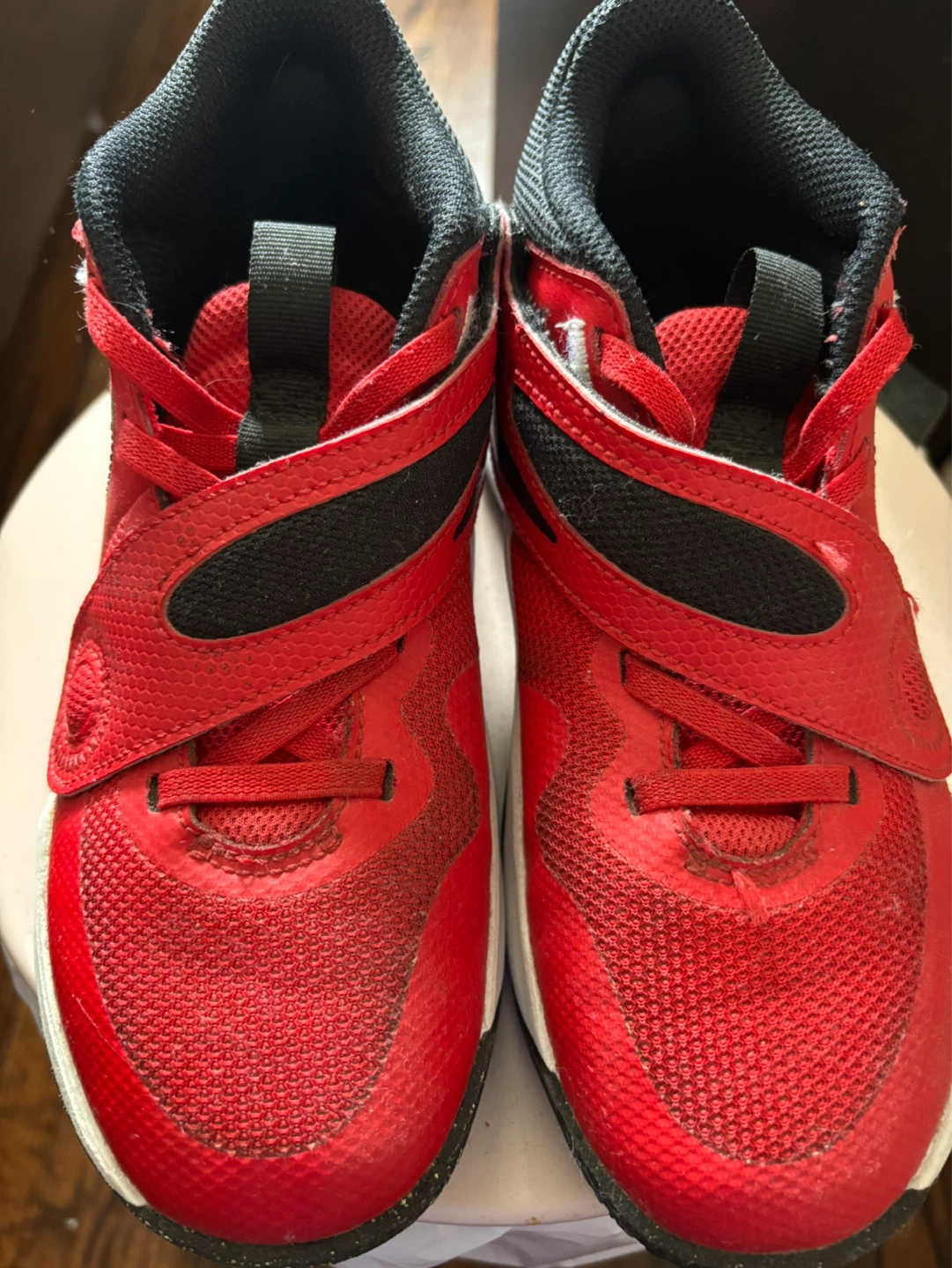 Nike Kids Red Basketball Shoes - photo 2