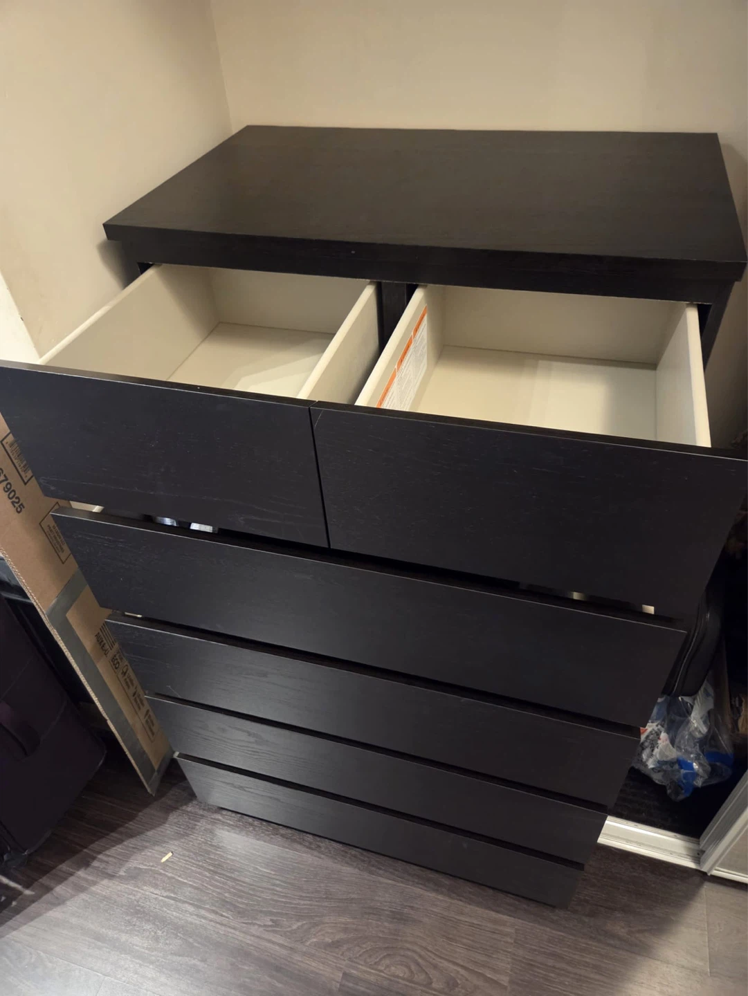 IKEA Malm Dark Wood Chest of Drawers - photo 3