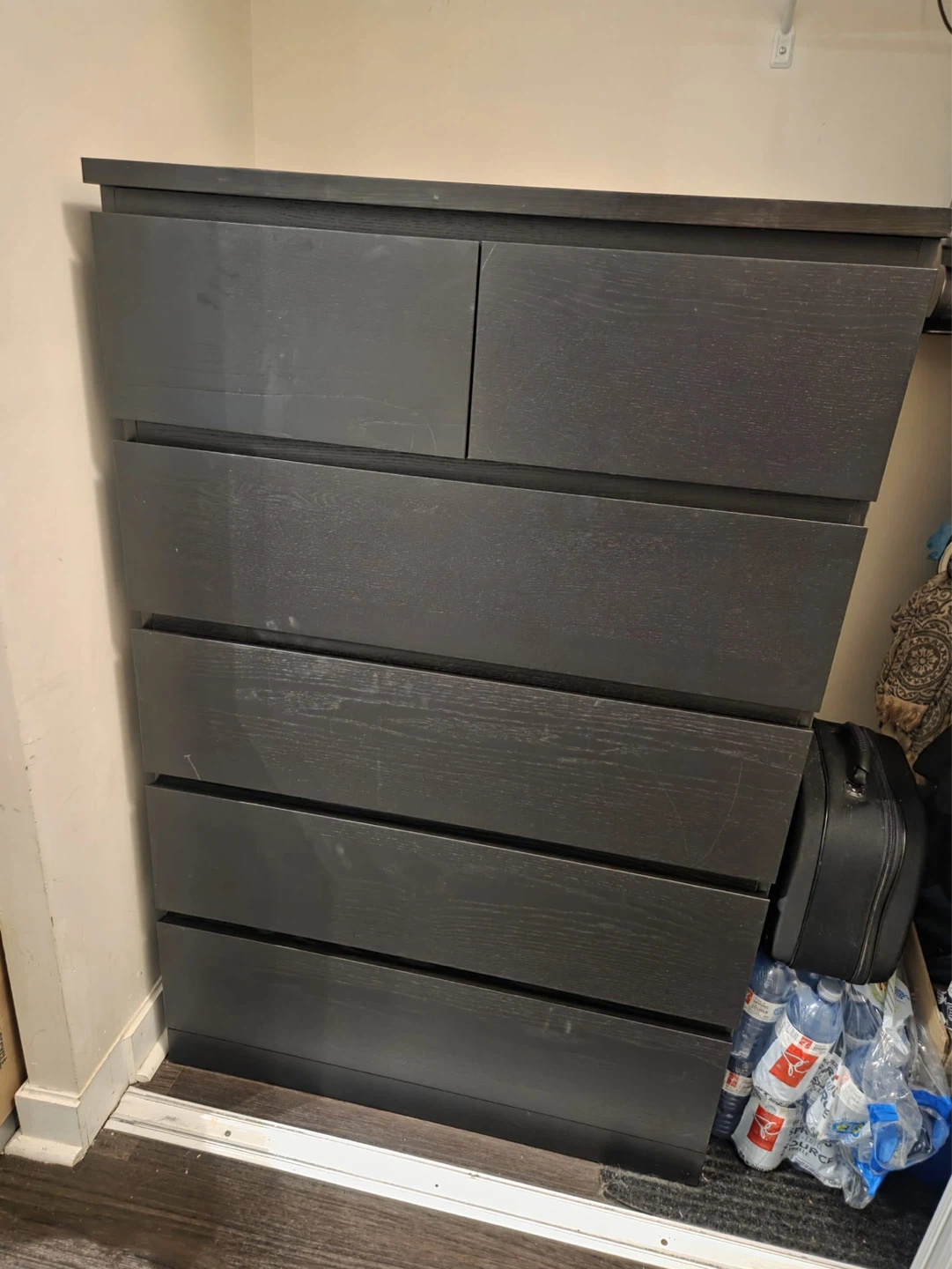 IKEA Malm Dark Wood Chest of Drawers