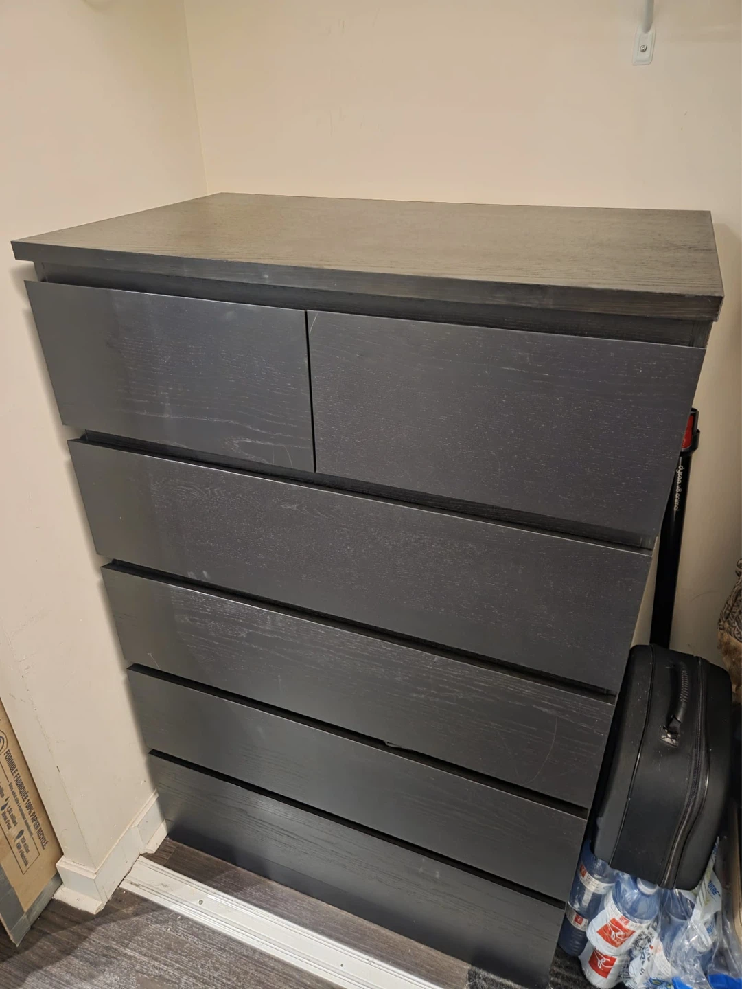 IKEA Malm Dark Wood Chest of Drawers - photo 2