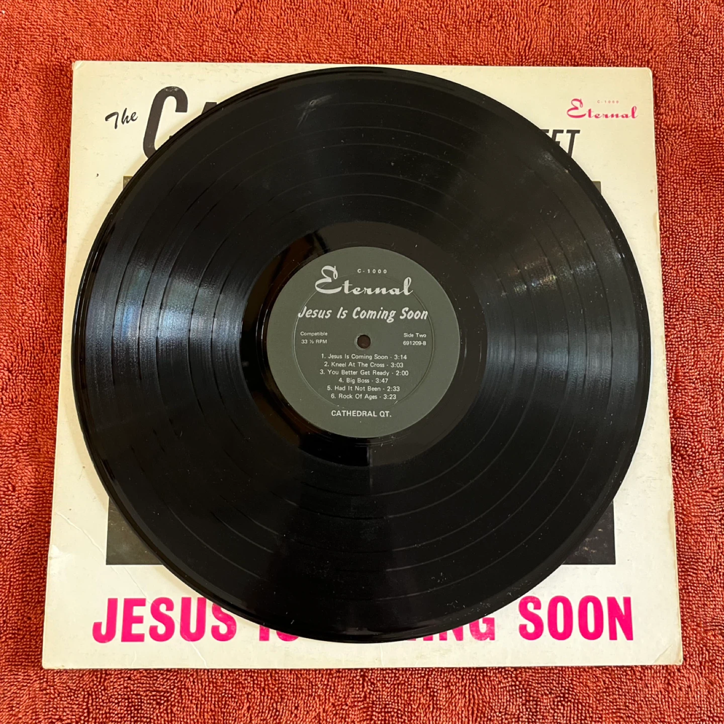 The Cathedral Quartet Jesus Is Coming Soon Vinyl Record - photo 2