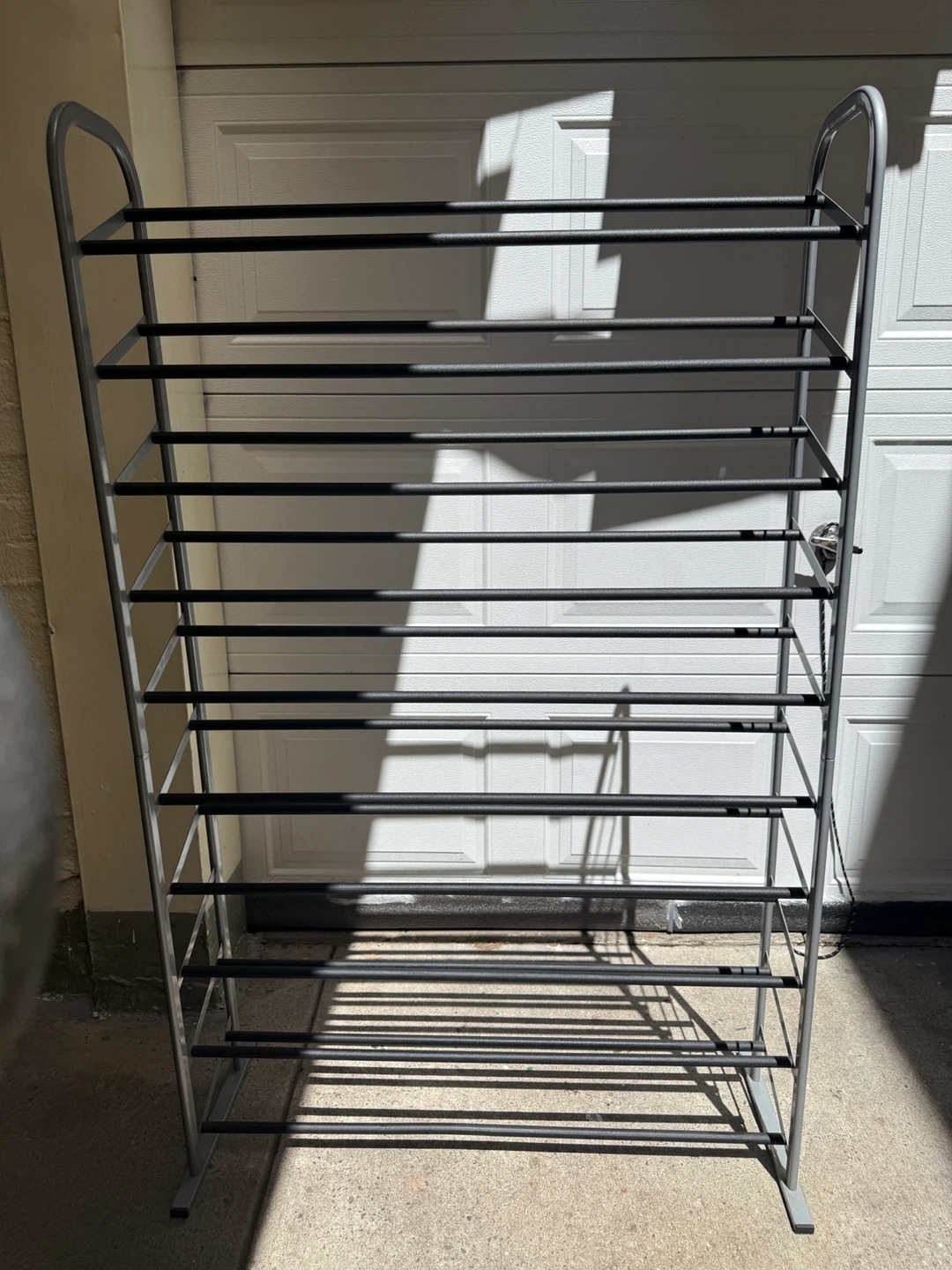 Grey Metal 10-Tier Shoe Rack - photo 2