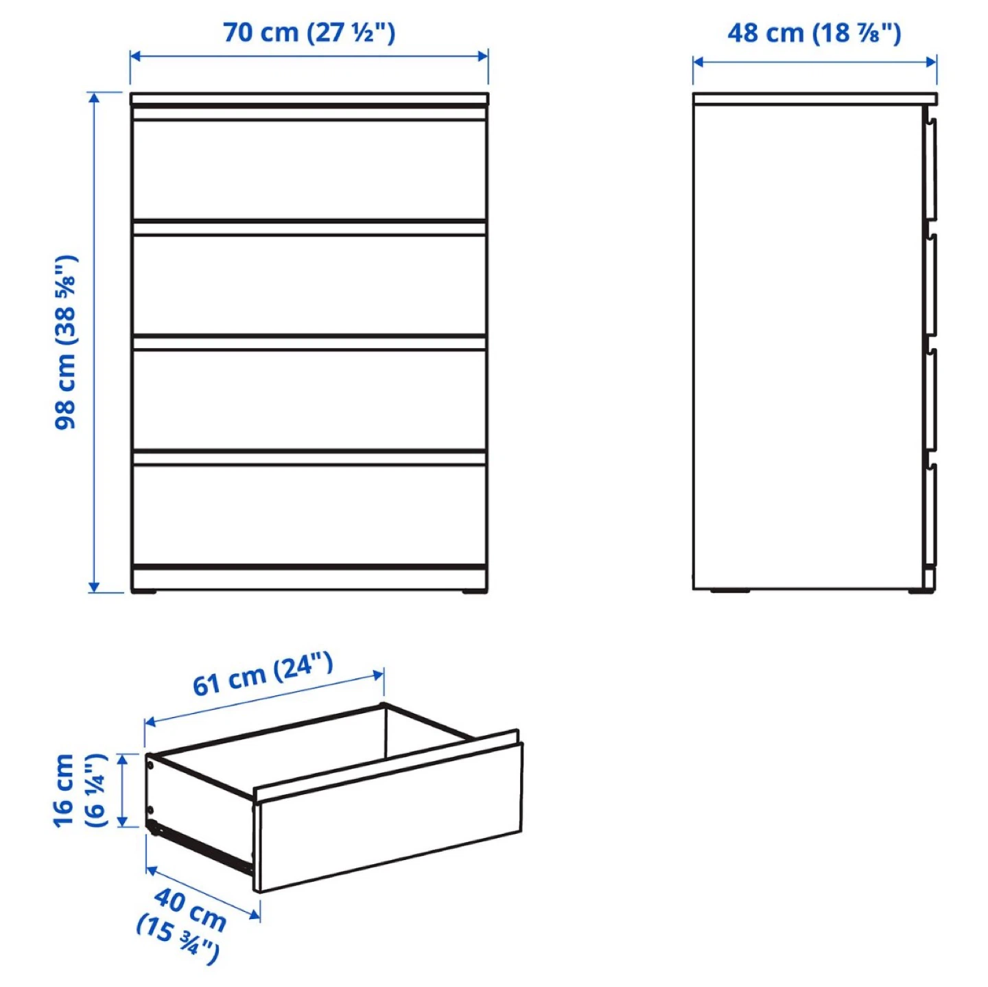 Ikea STORKLINTA 4-Drawer Dresser - photo 2