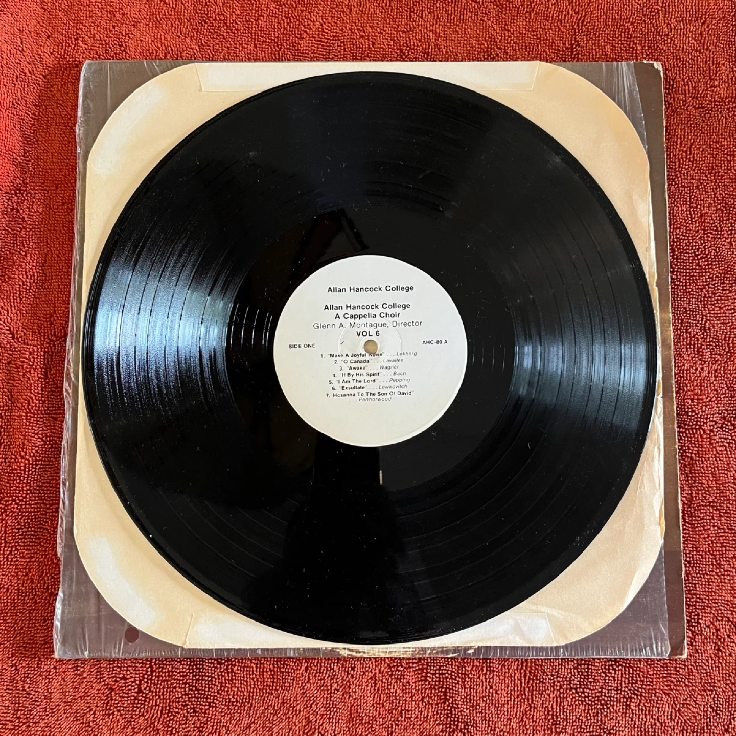 Allan Hancock College A Cappella Choir Vol. 6 Vinyl Record - photo 2