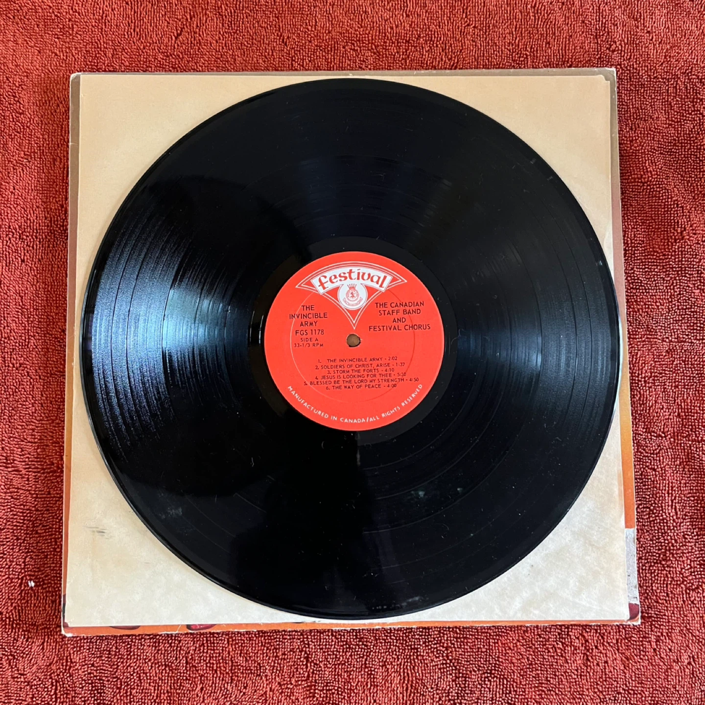 The Canadian Staff Band - The Invincible Army Vinyl Record - photo 2