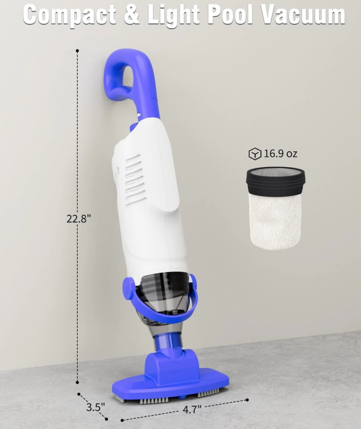 New Little Shark  Rechargeable Pool Vacuum - photo 2