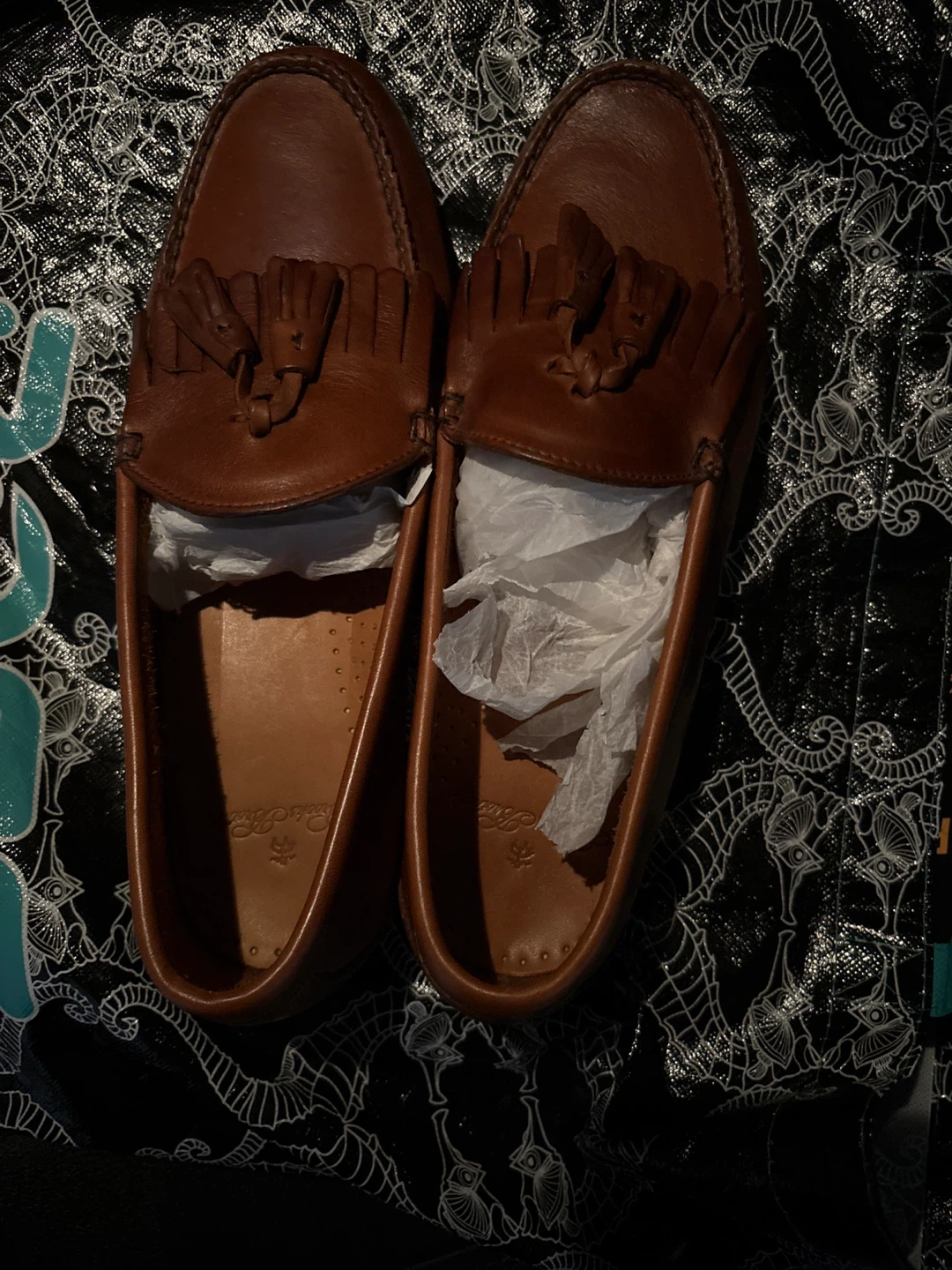 Brooks Brothers Brown Leather Tassel Loafers Size 9.5D