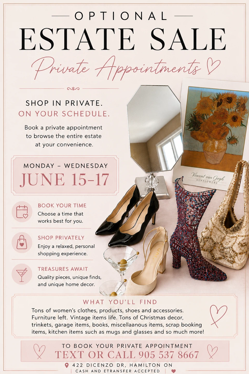 Optional Estate Sale - Private Appointments