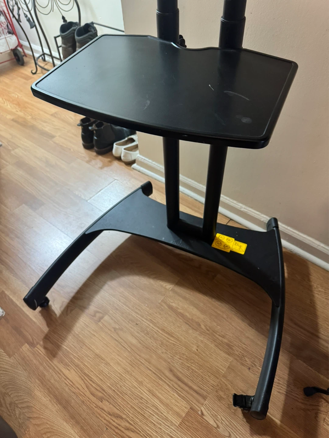 Rolling TV Stand with Shelves - photo 2