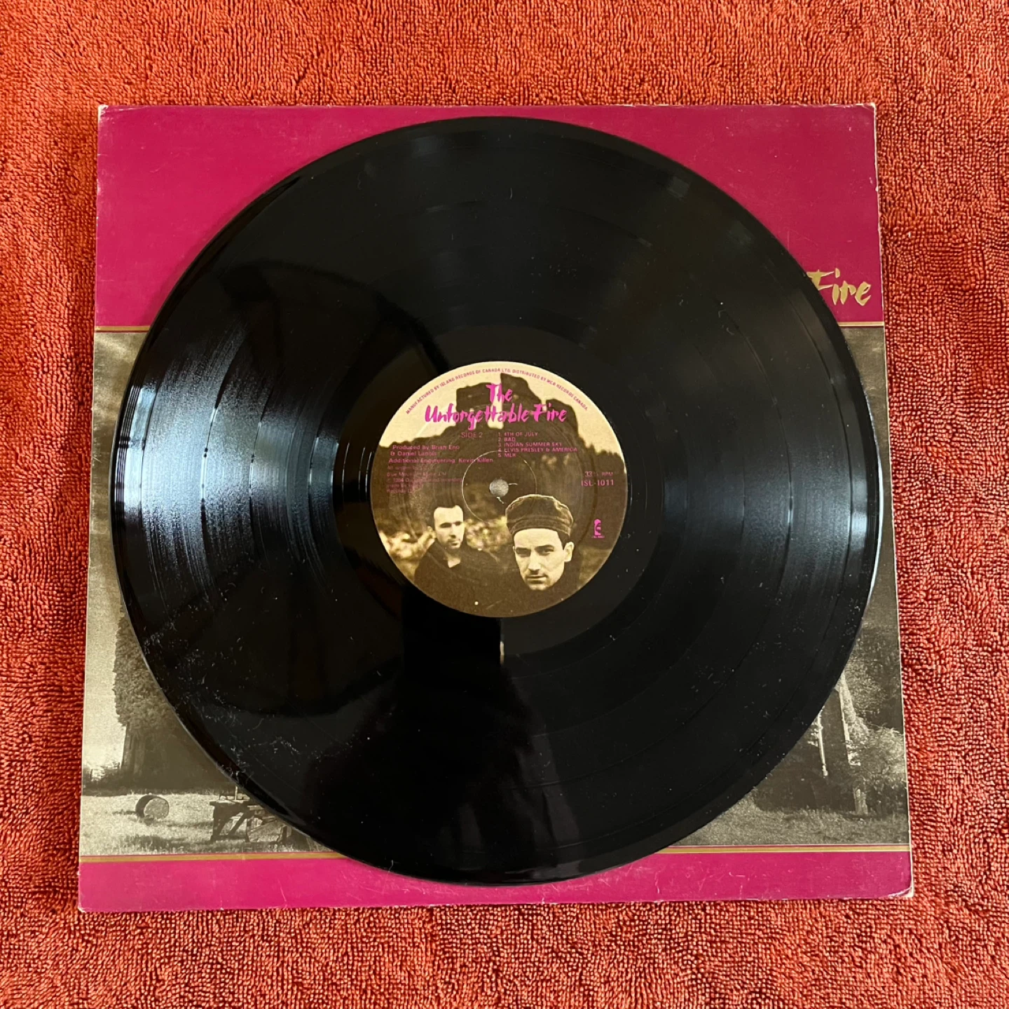 U2 The Unforgettable Fire Vinyl Record - photo 2