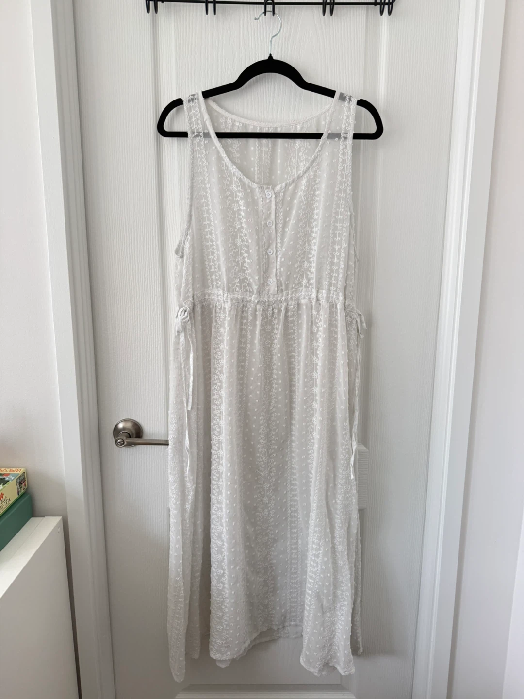 White Sheer Midi Dress