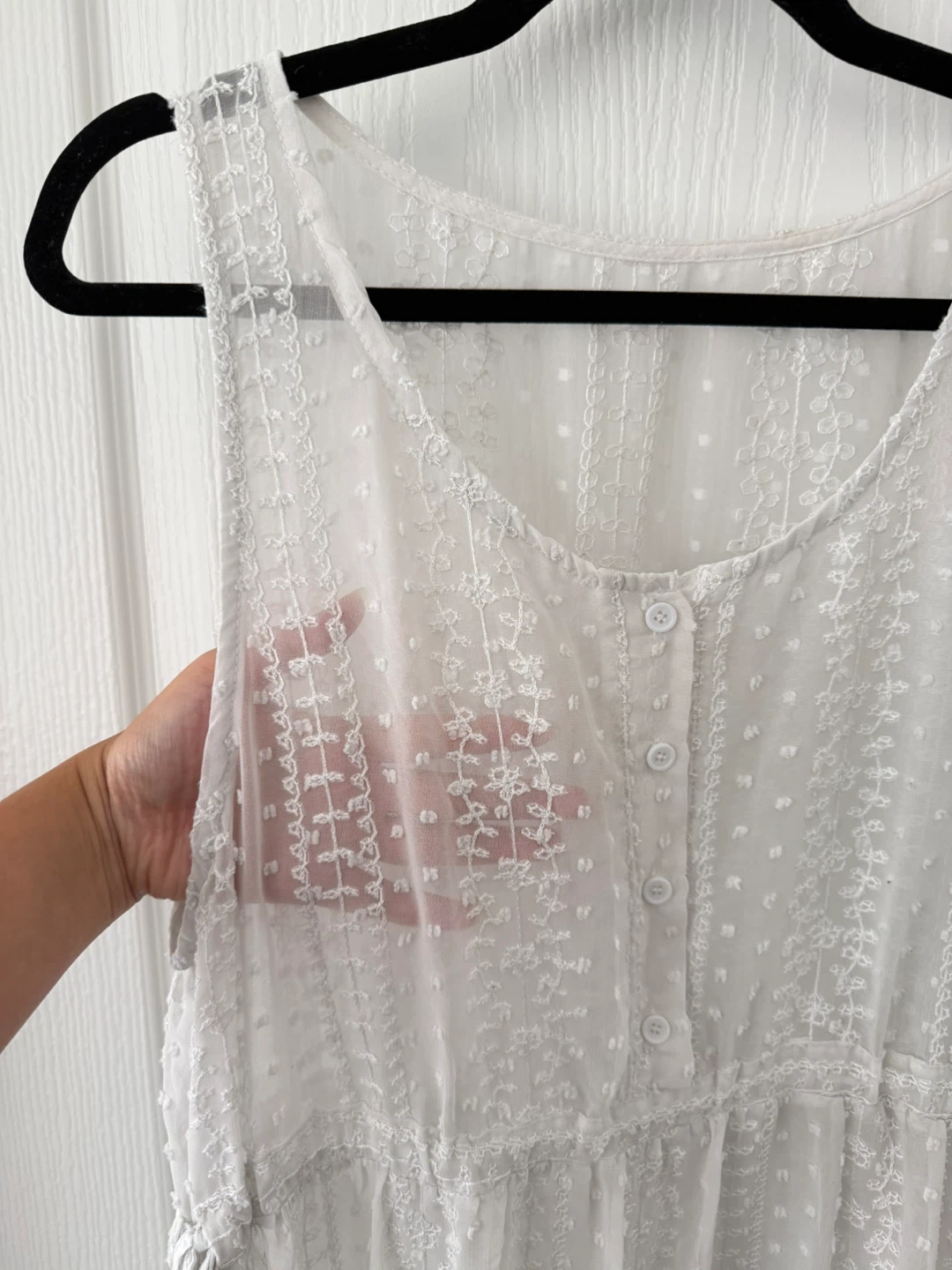 White Sheer Midi Dress - photo 4