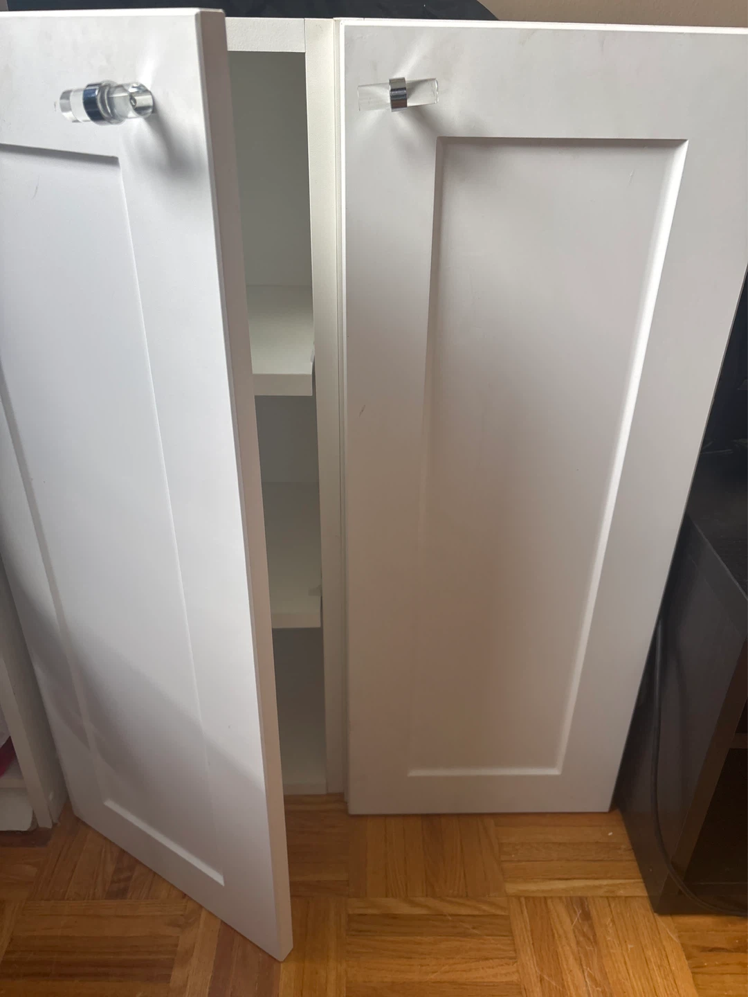 White Two-Door Storage Cabinet - photo 2