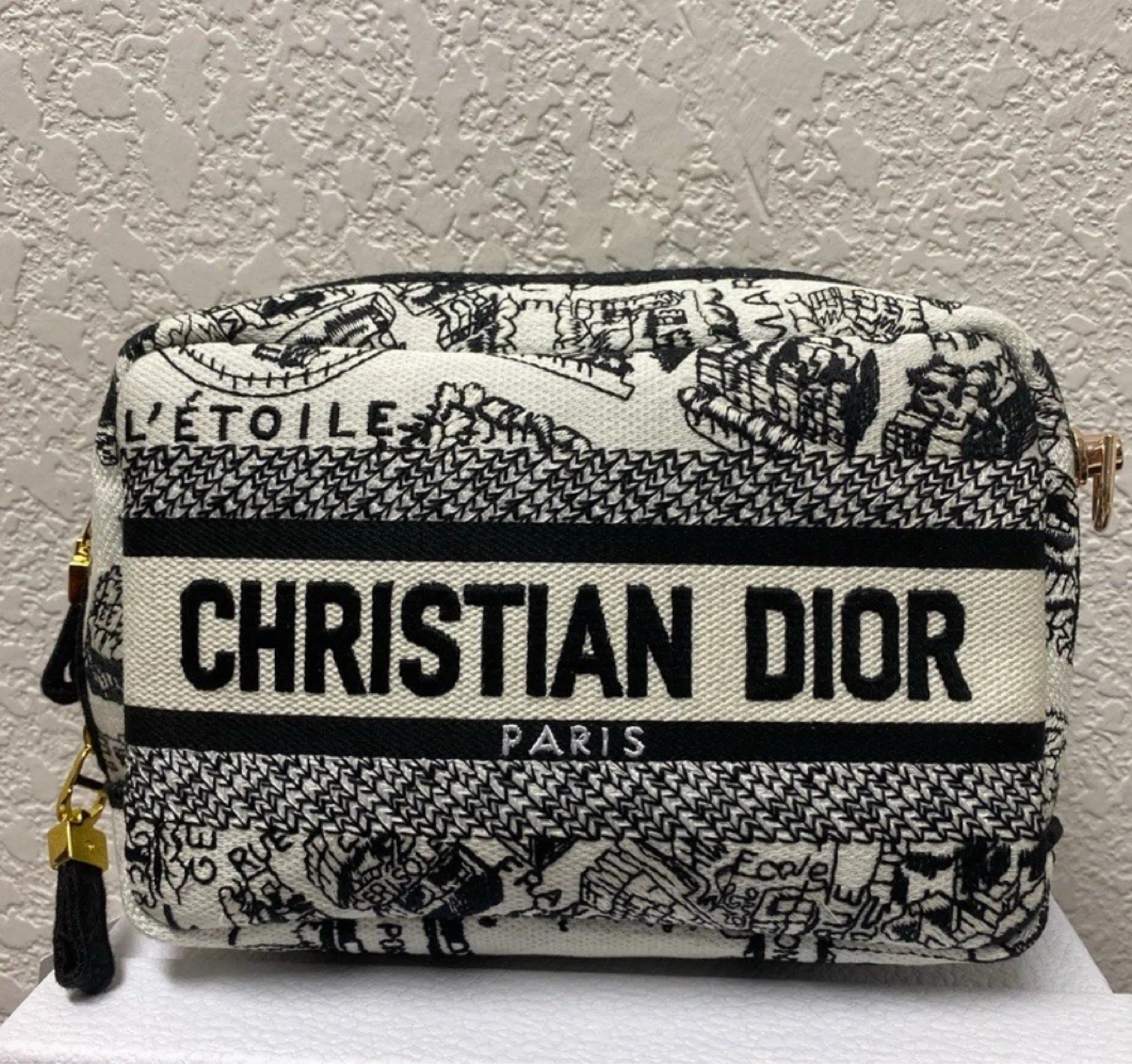 Christian Dior Cosmetic Pouch with Scarf and Chain - photo 2