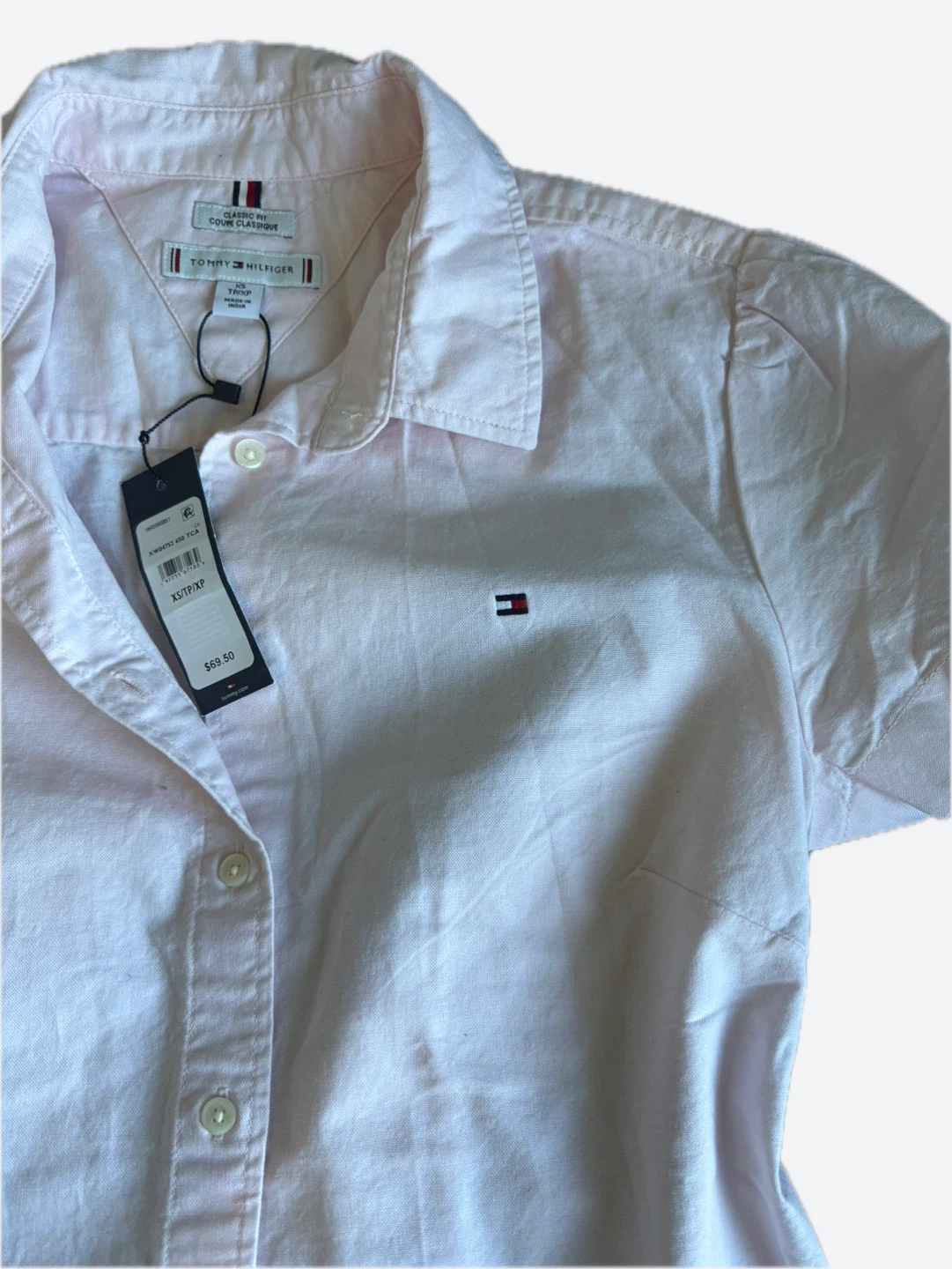 Tommy Hilfiger Short Sleeve Button-Up Shirt - Pink - photo 3