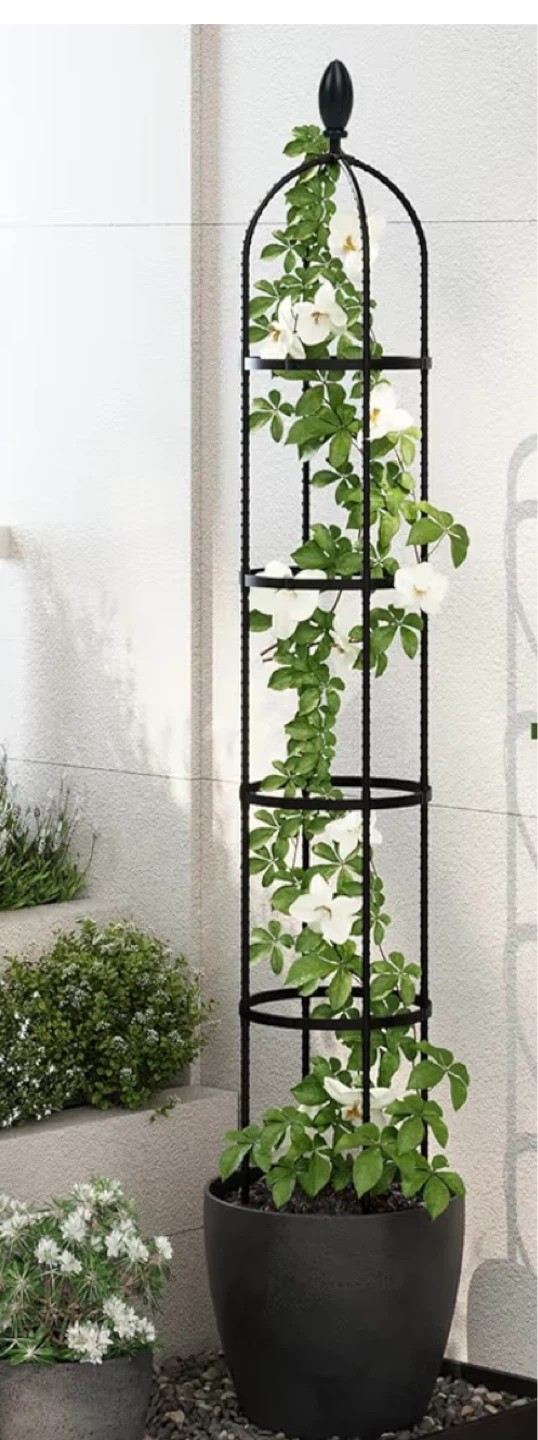 (New)Black Metal Plant Support Trellis Tower - photo 4