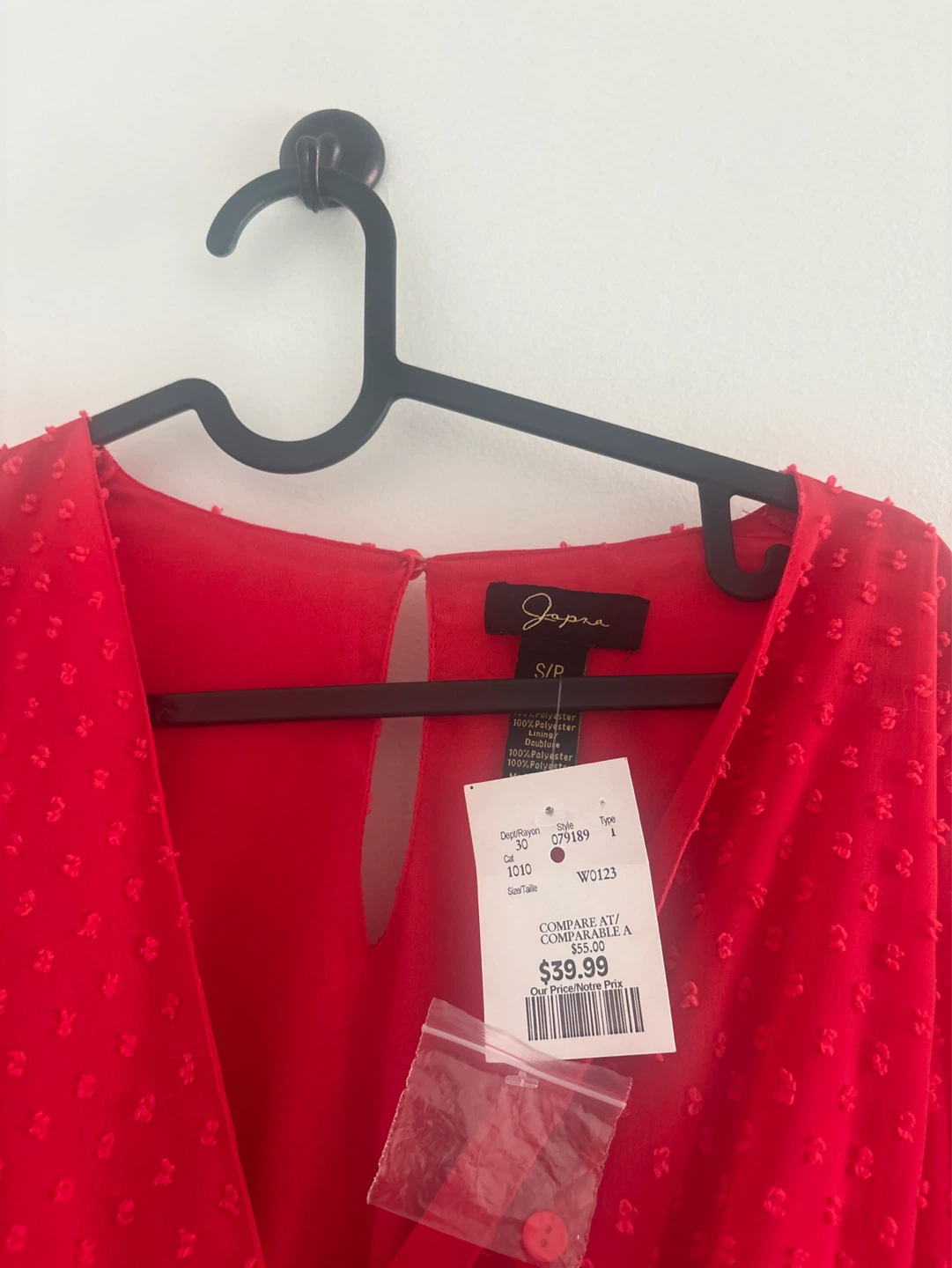 Japana Red Swiss Dot Mini Dress - photo 2