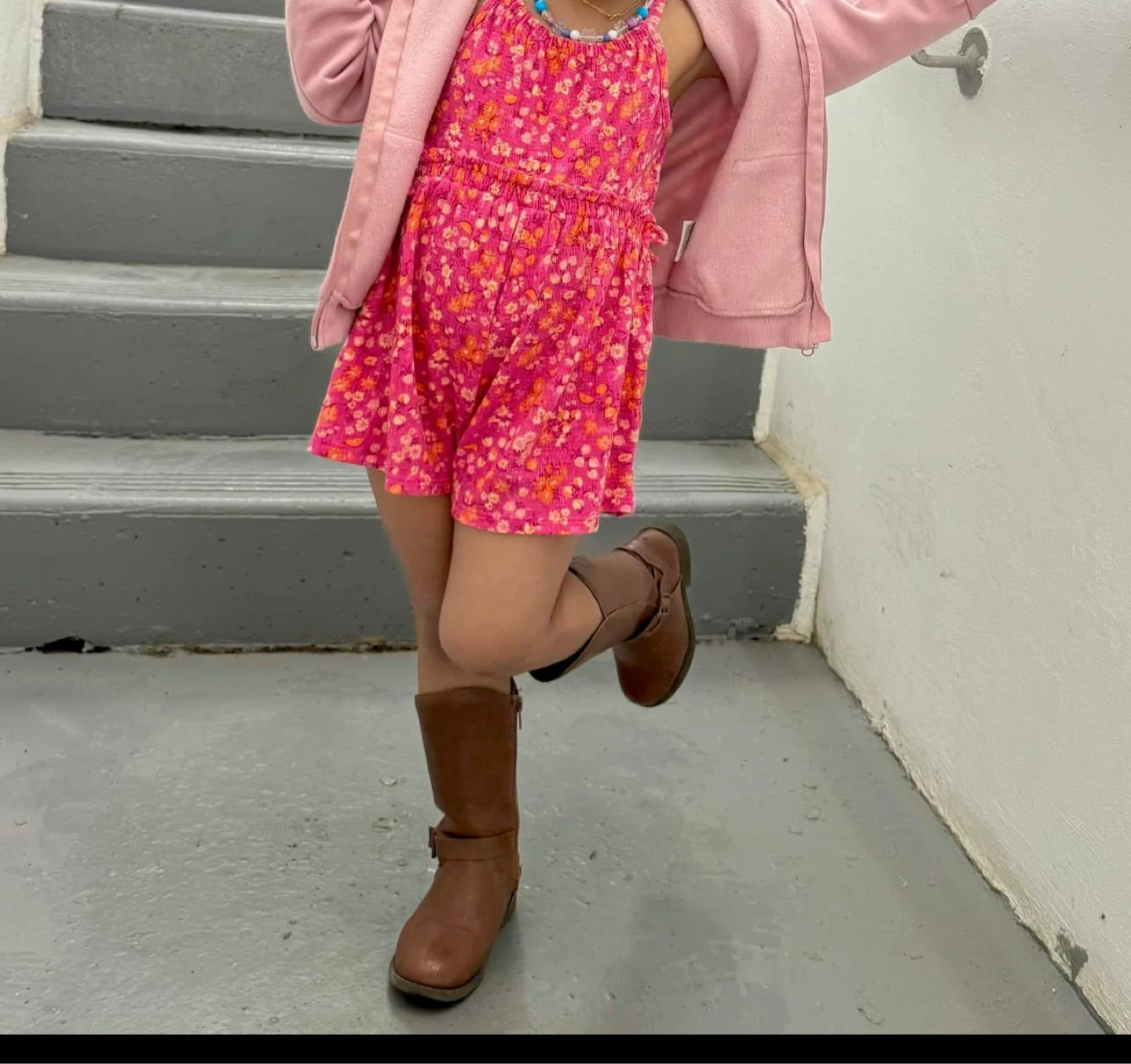 Carters Pink Floral Romper