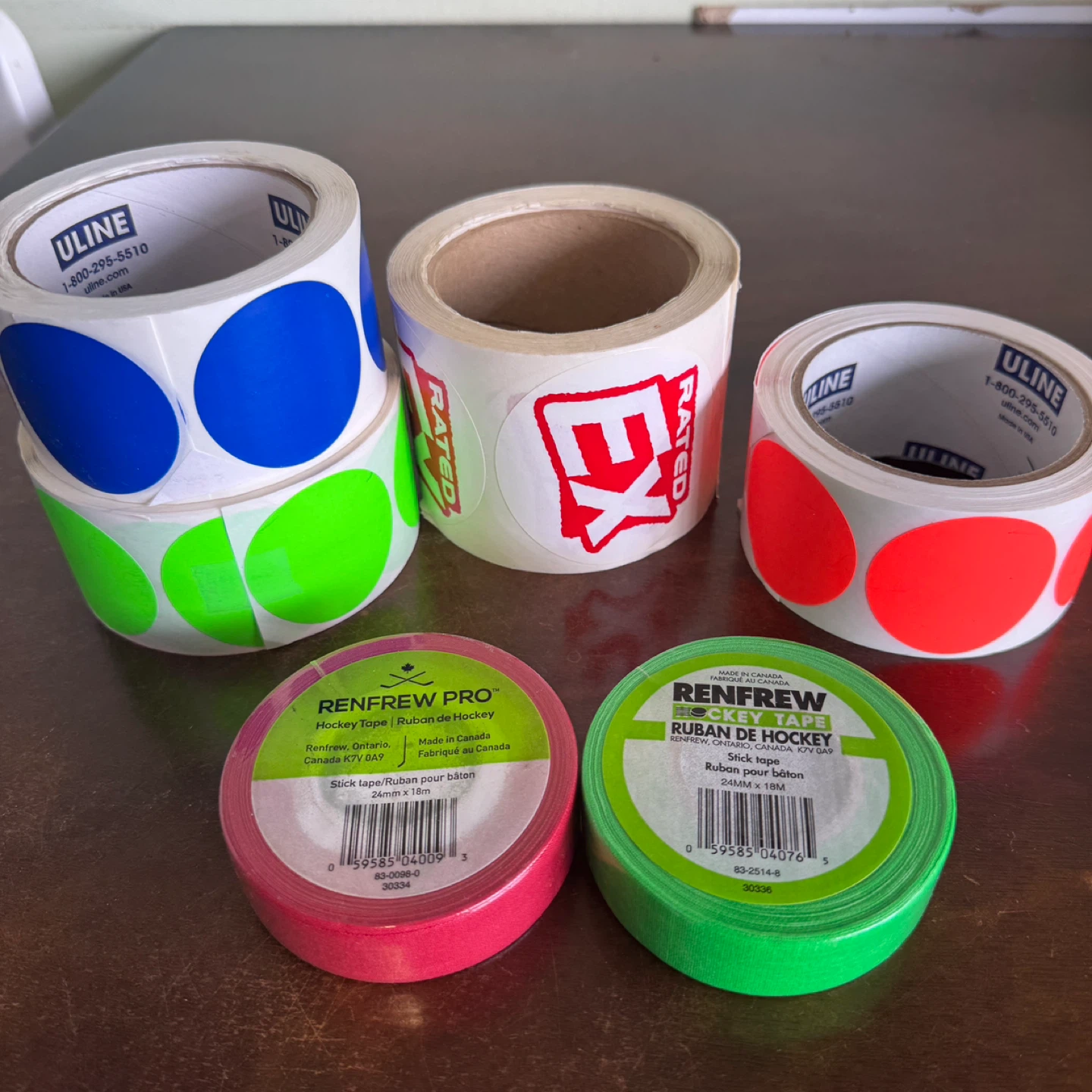 FREE rolls of sticker tape, label tape and hockey tape