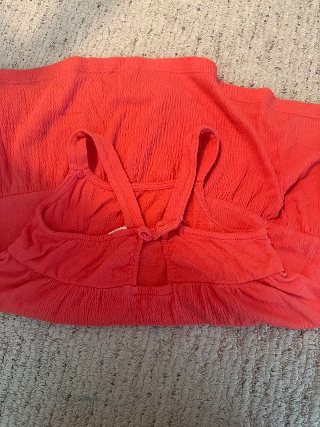 Coral Textured Tiered Dress - photo 3