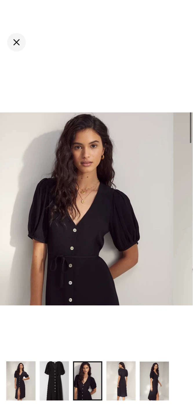 Wilfred Black Button Front Midi Dress - photo 2