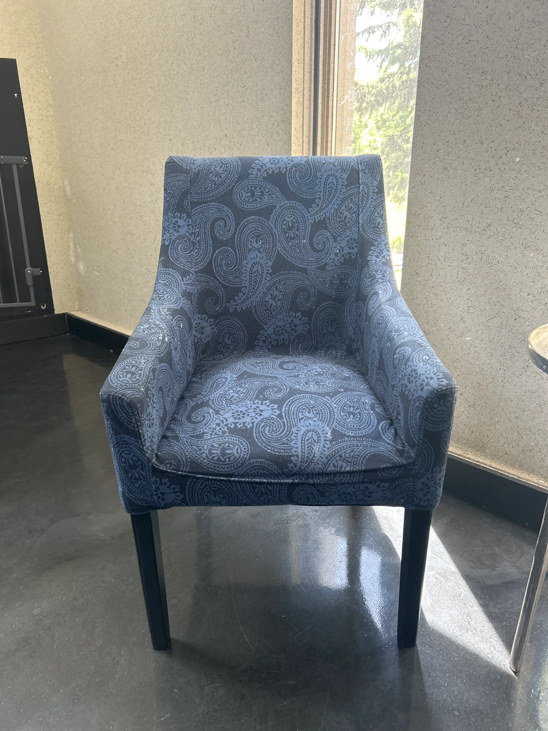 IKEA Blue Paisley Accent Chair - photo 2