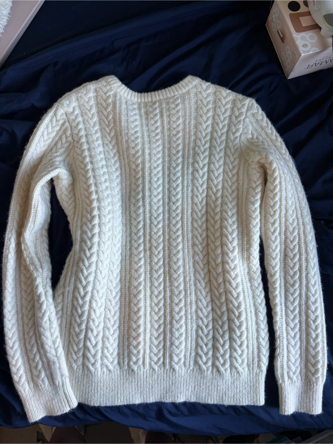 Frank And Oak Cream Cable Knit Sweater - photo 3