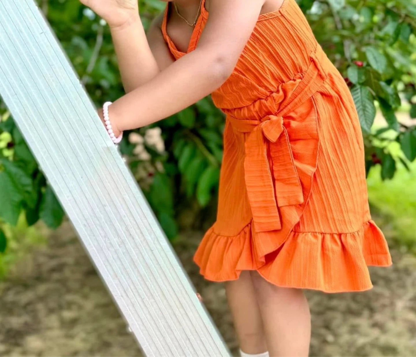 Orange Ruffle Dress