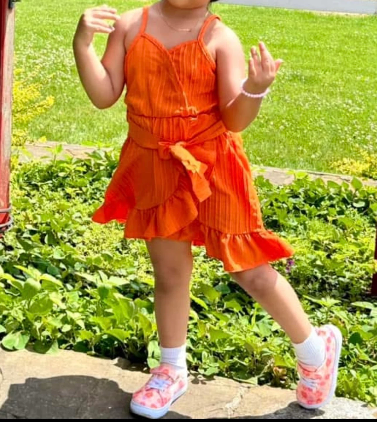 Orange Ruffle Dress - photo 2